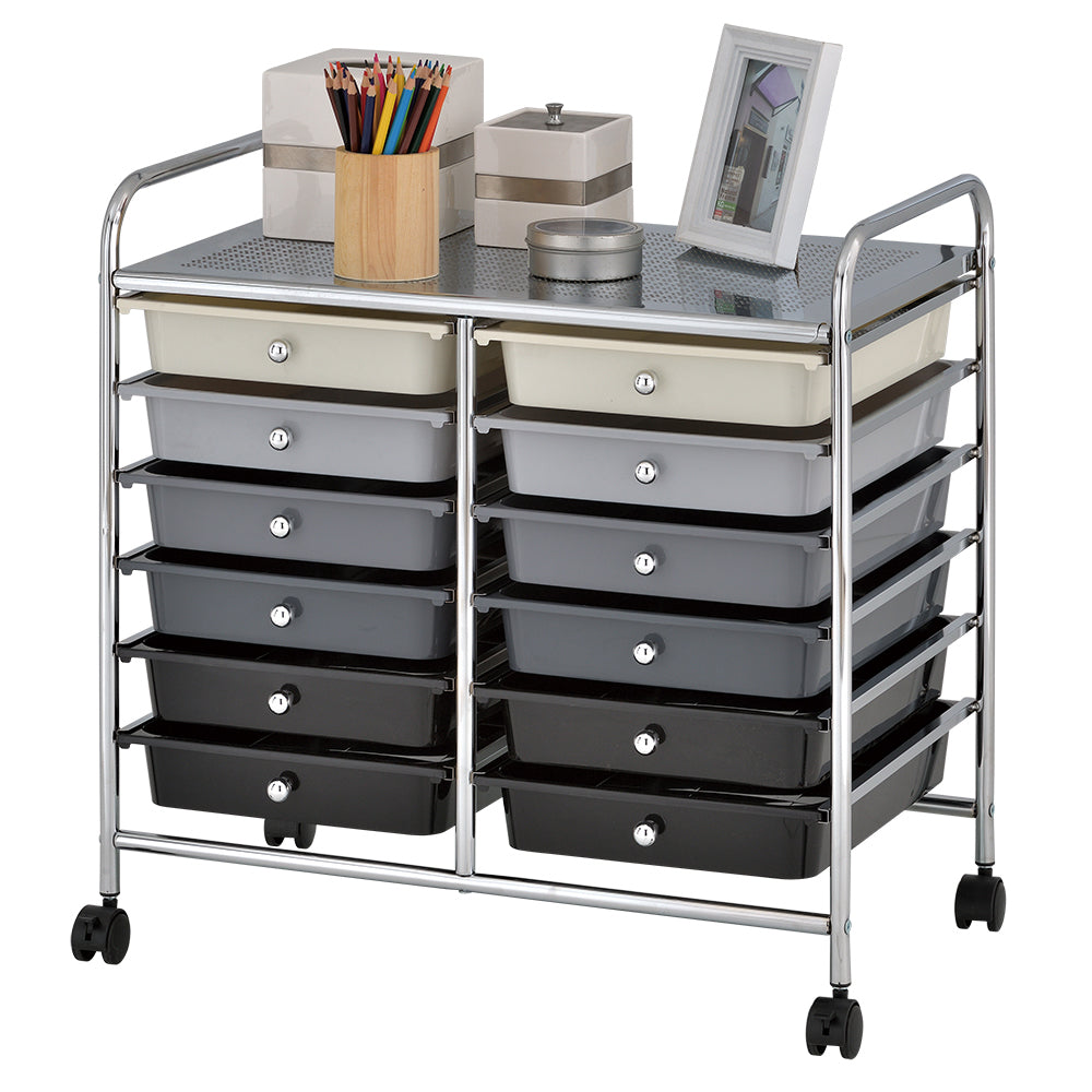 12-Drawer Mobile Organizer, Storage Cart