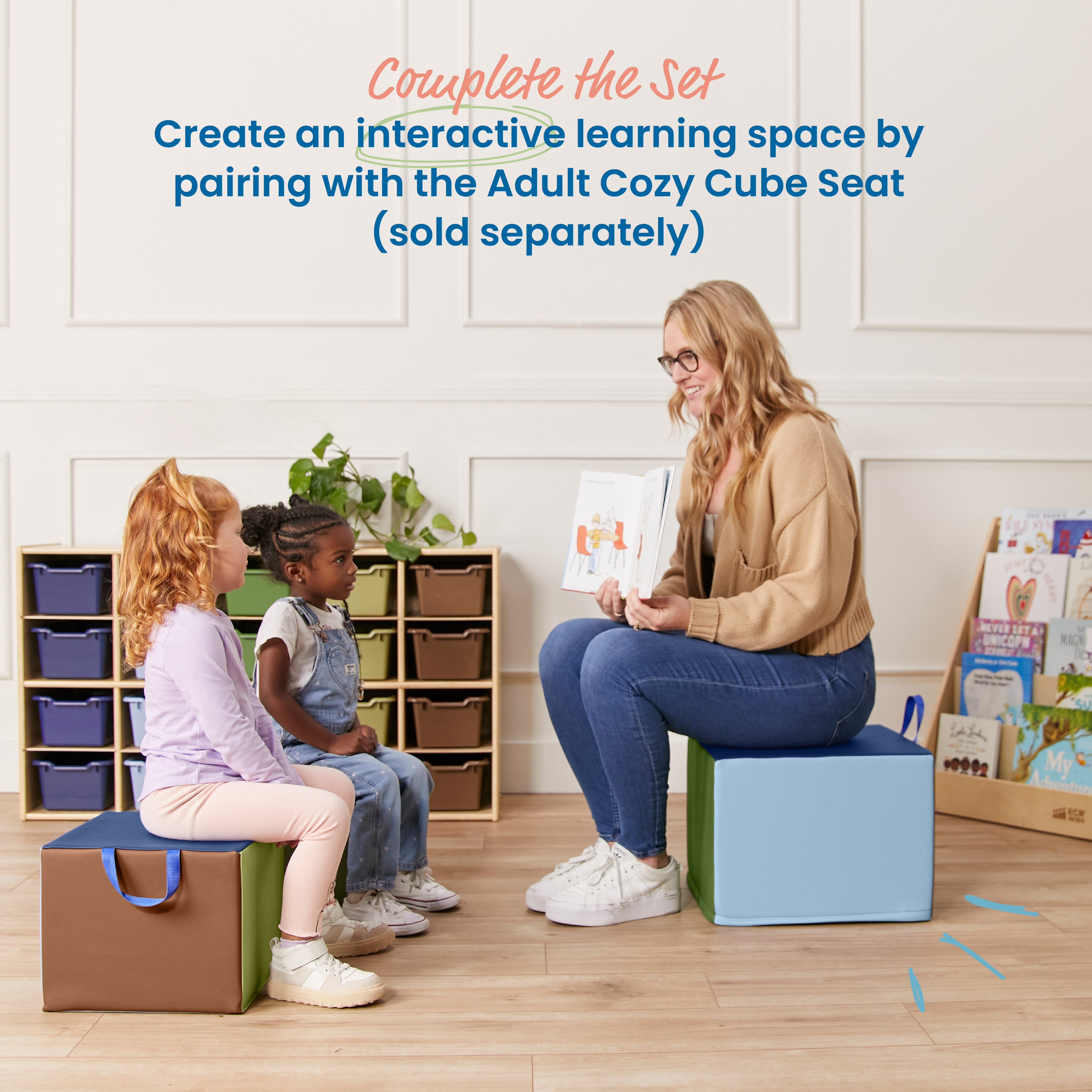 SoftZone Children's Cozy Cubes, Flexible Seating, 4-Pack