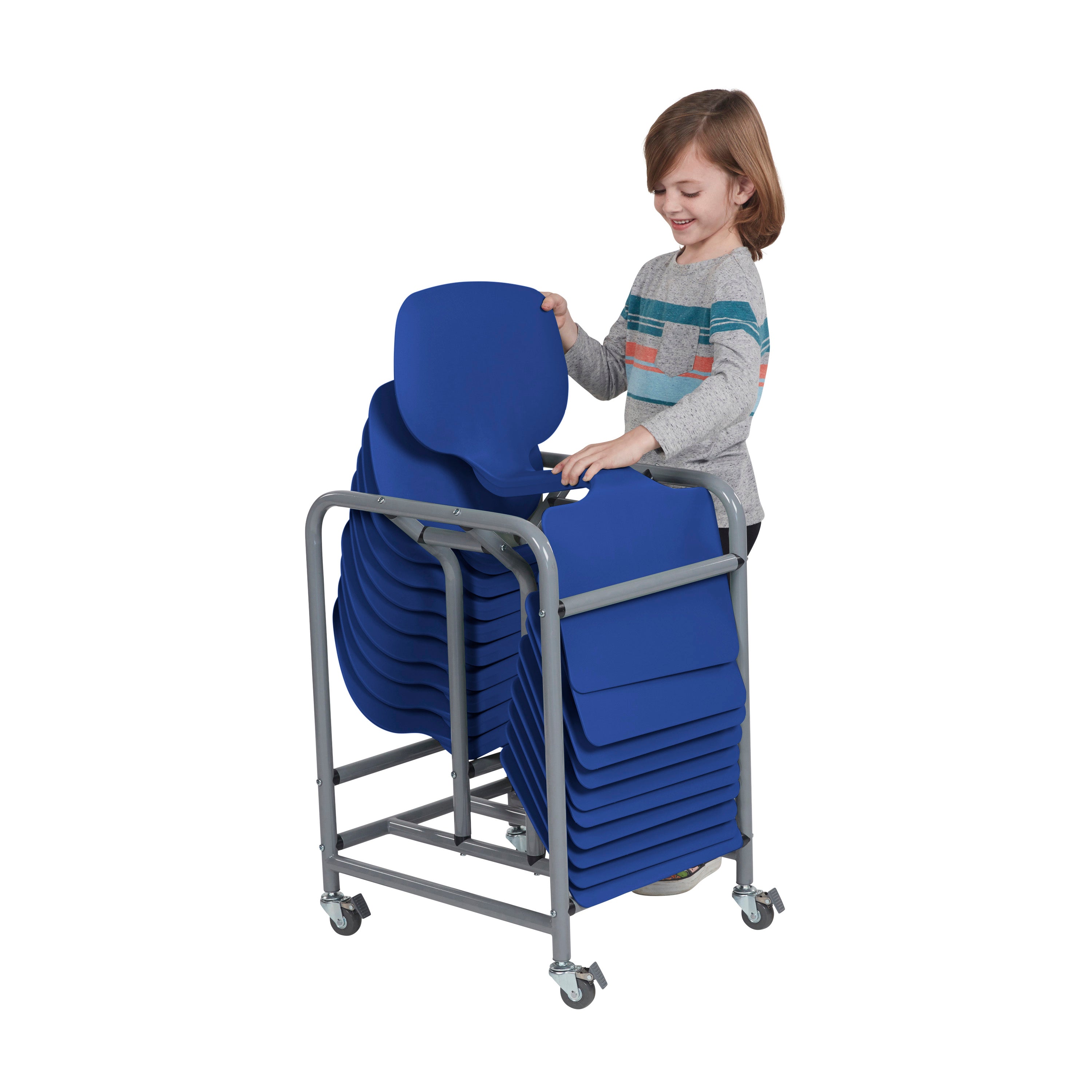 The Surf Mobile Storage Rack with 10 Surf Portable Desks Package, Classroom Flexible Seating