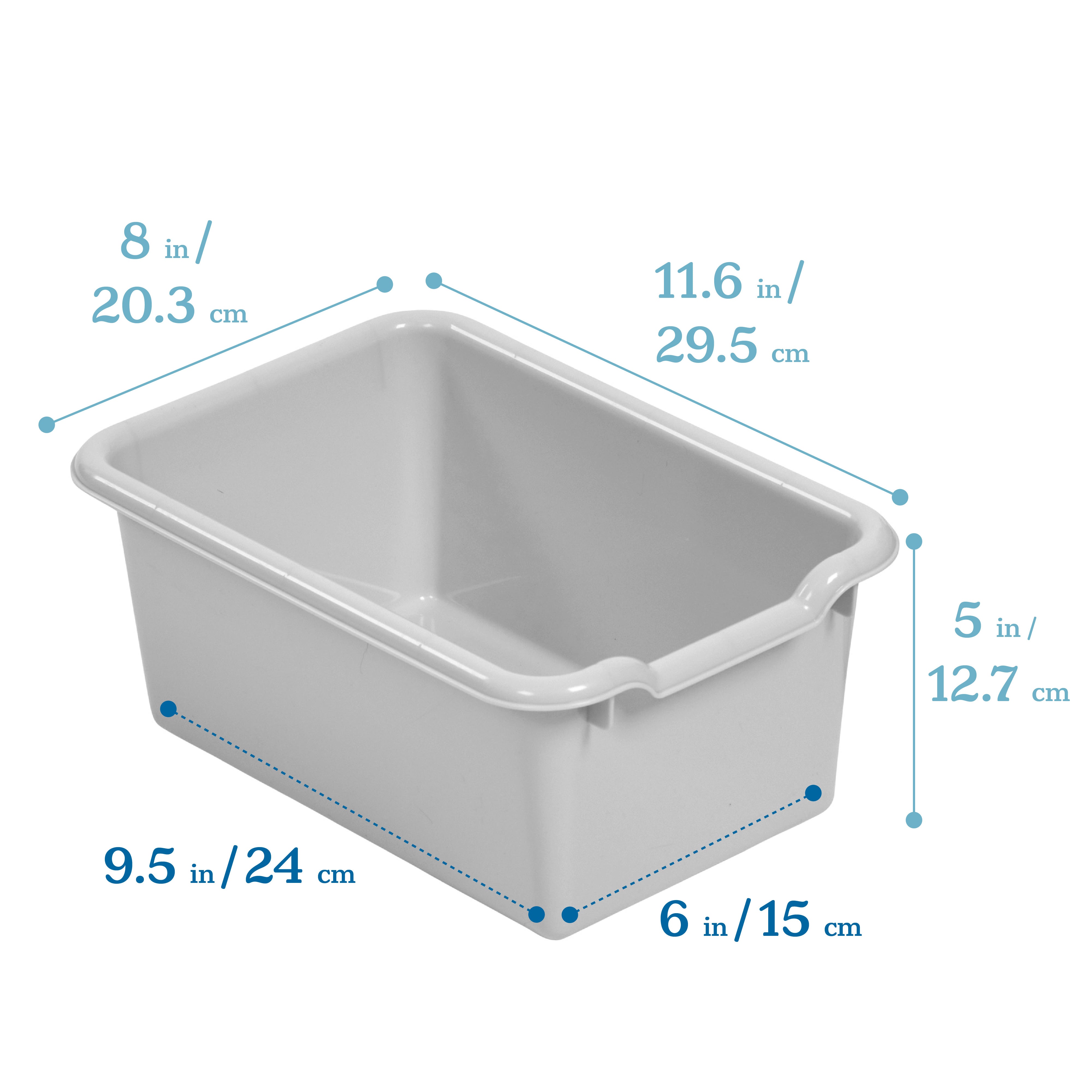 20 Cubby Mobile Tray Cabinet with 20 Scoop Front Storage Bins