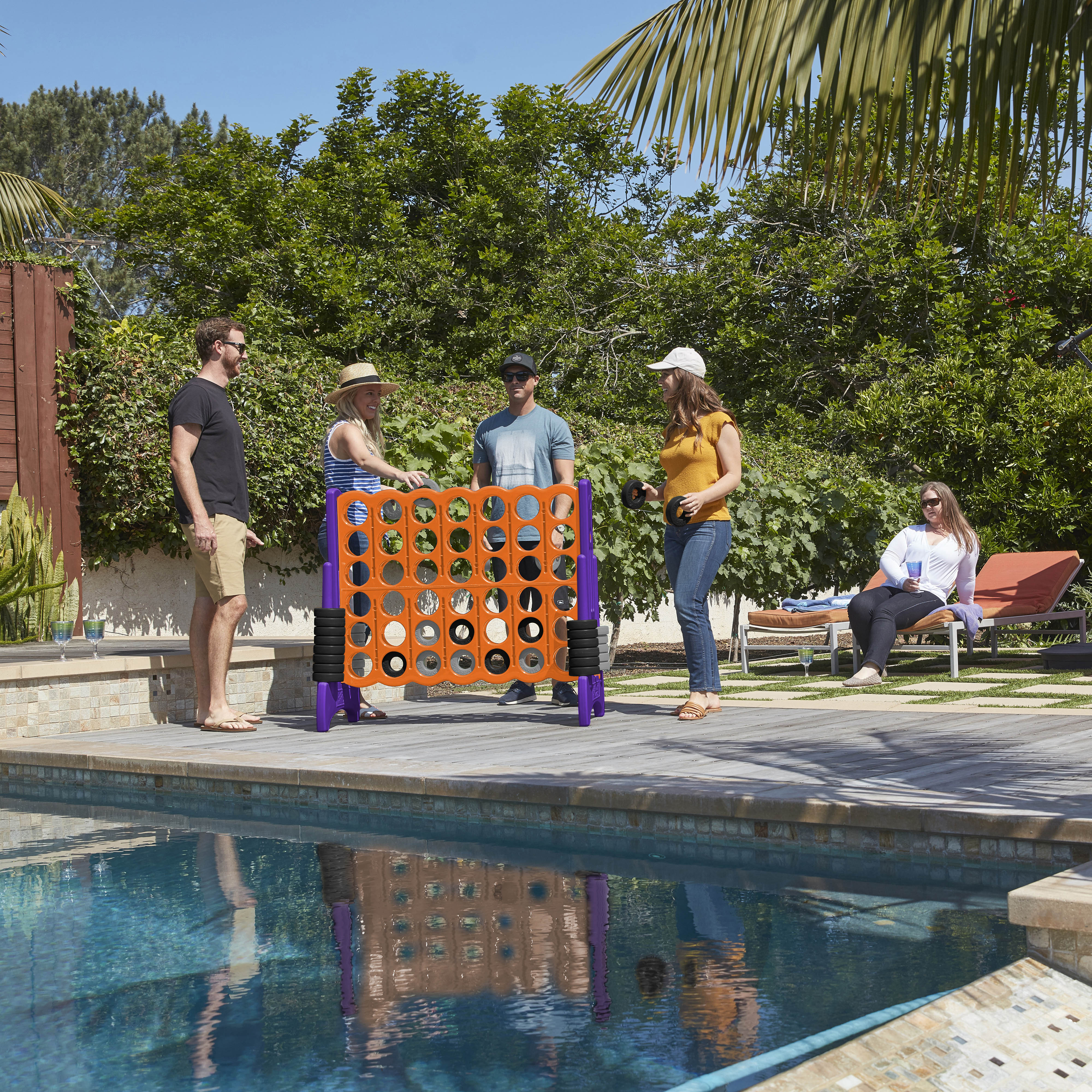 Jumbo 4-To-Score Giant Lawn Game Set with Carry Bag