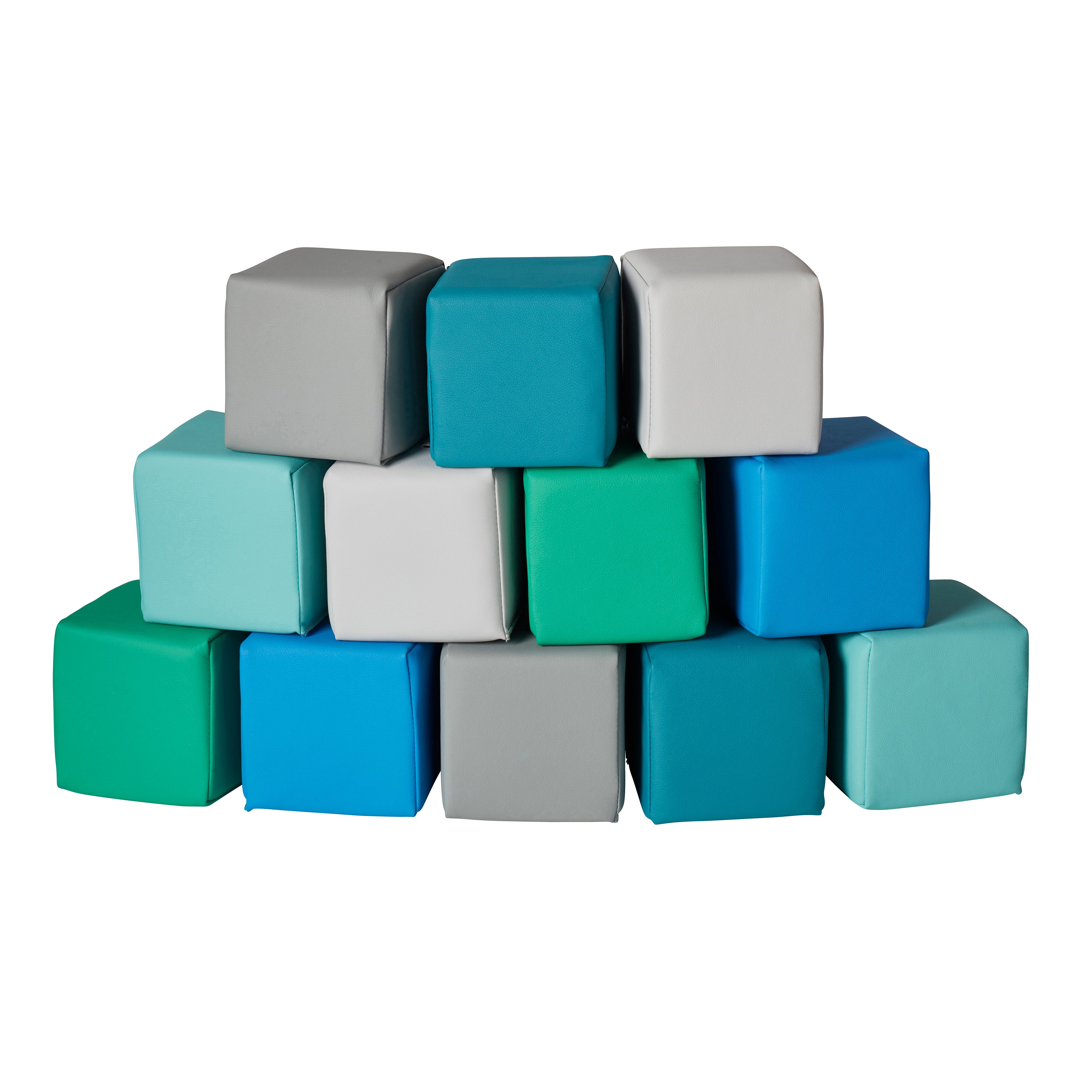 Patchwork Toddler Building Blocks Foam Cubes 12 Piece