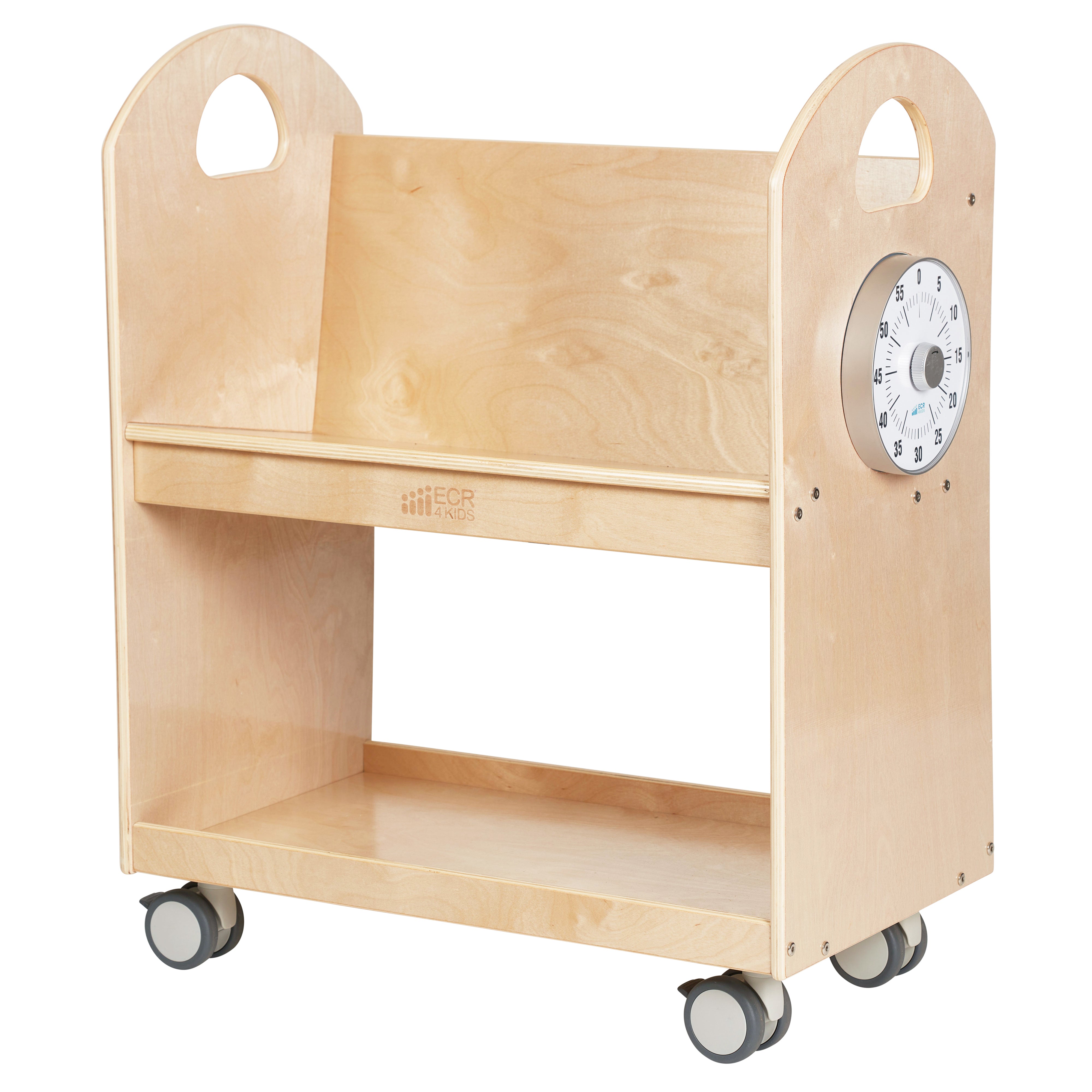 Mobile Book Cart with Countdown Timer, Classroom Bookshelf