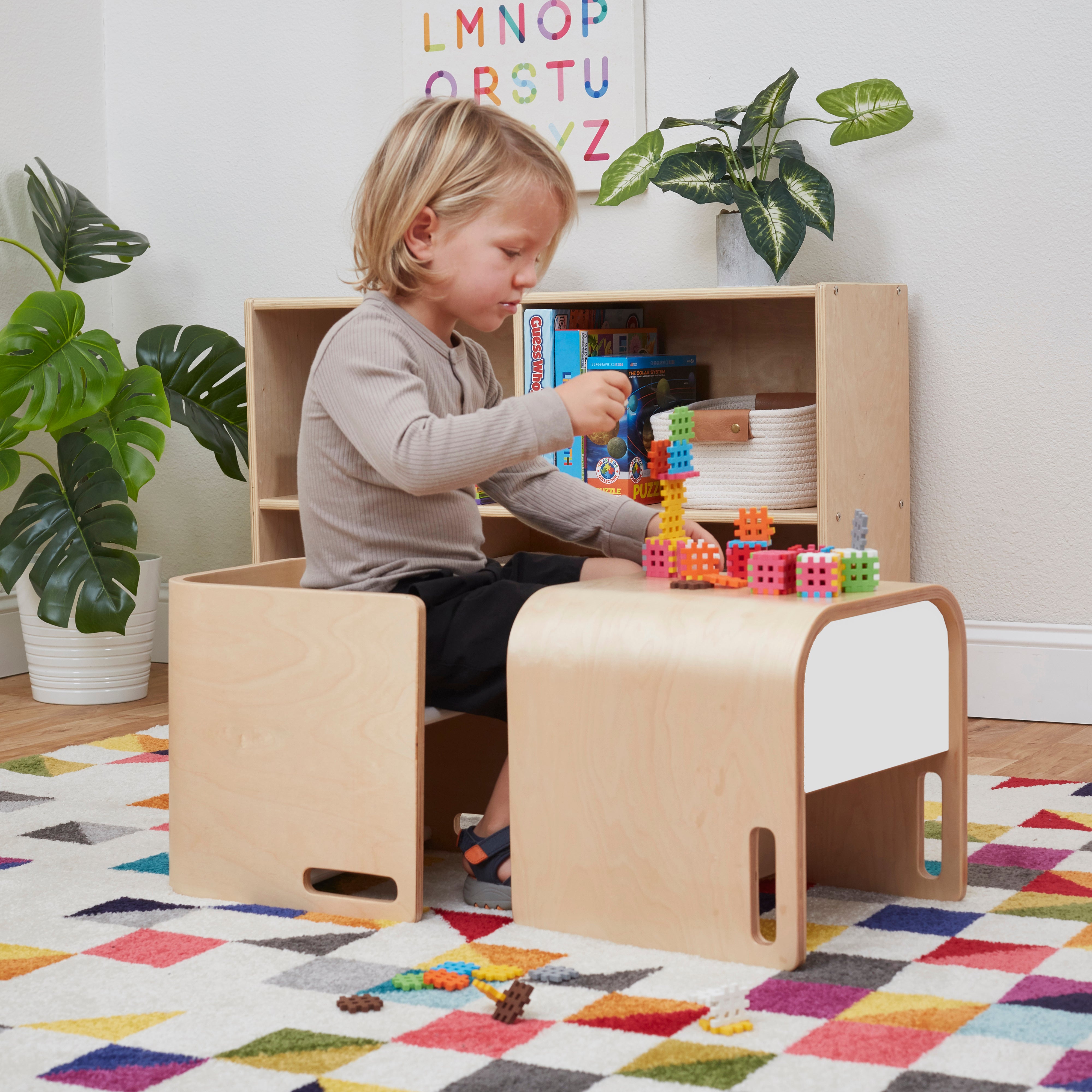 Bentwood Multipurpose Cube Chair Kids Furniture