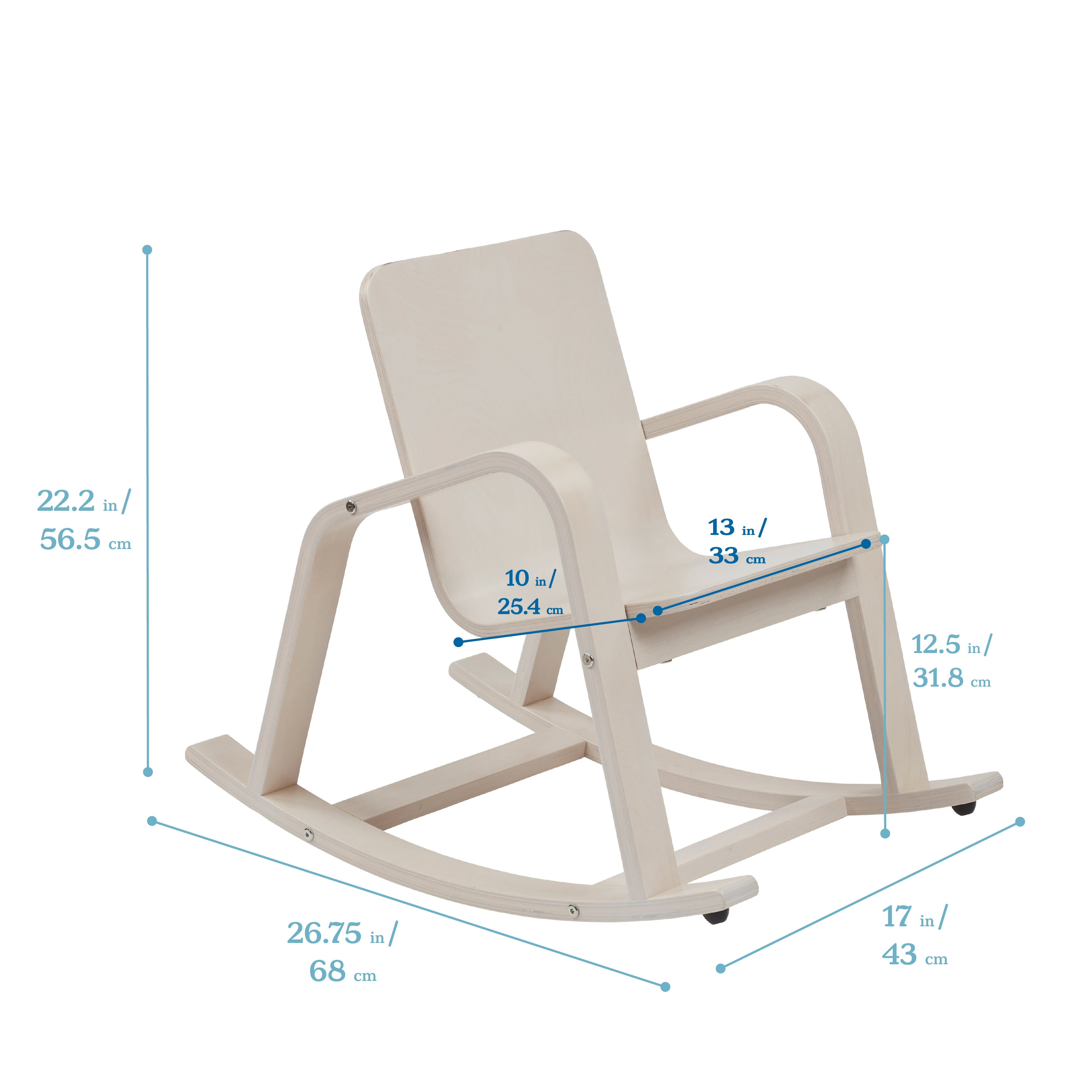 Ecr4kids Bentwood Rocking Chair Kids Furniture White Wash