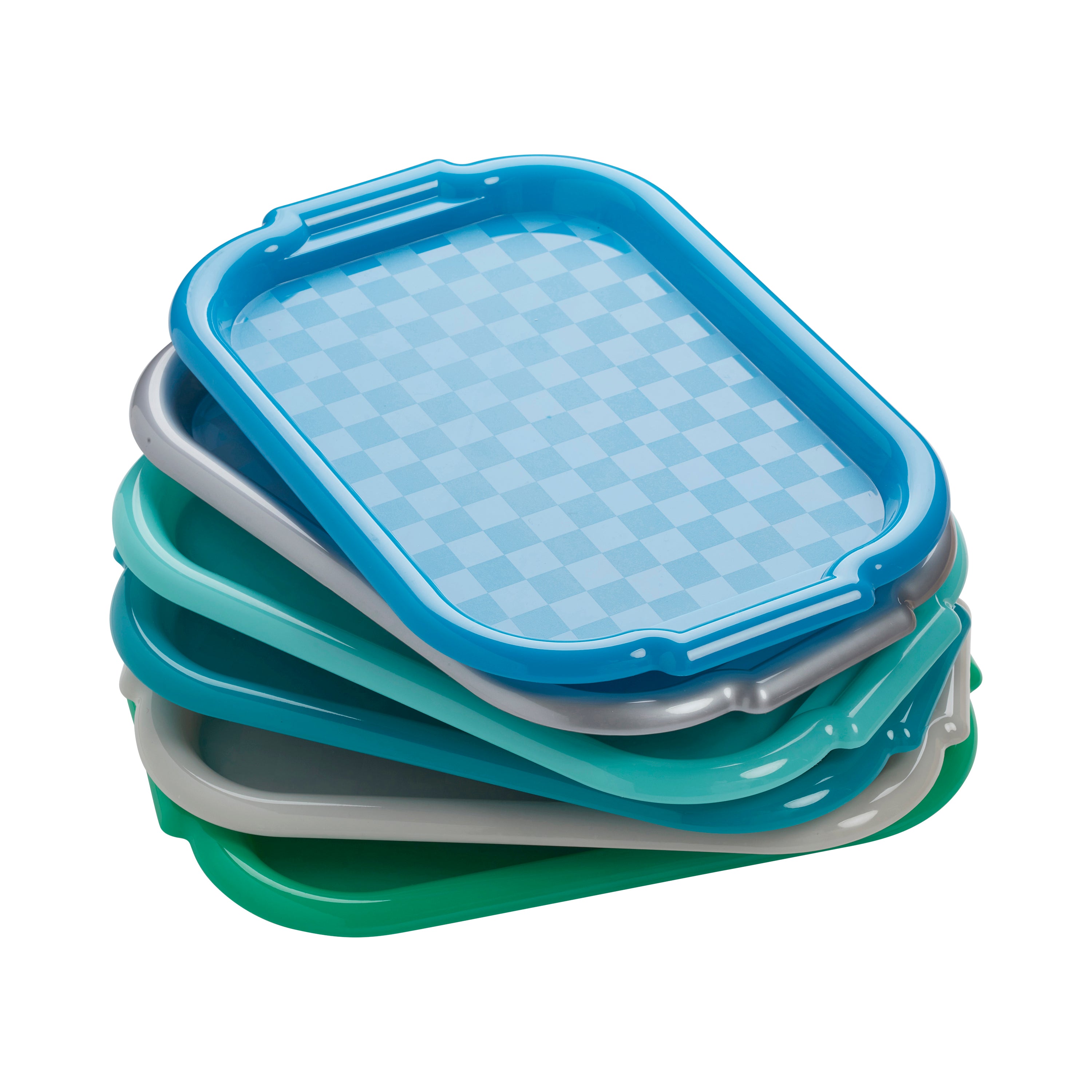 Colorful Plastic Art Trays for Kids, Multipurpose Craft Trays, 6-Piece