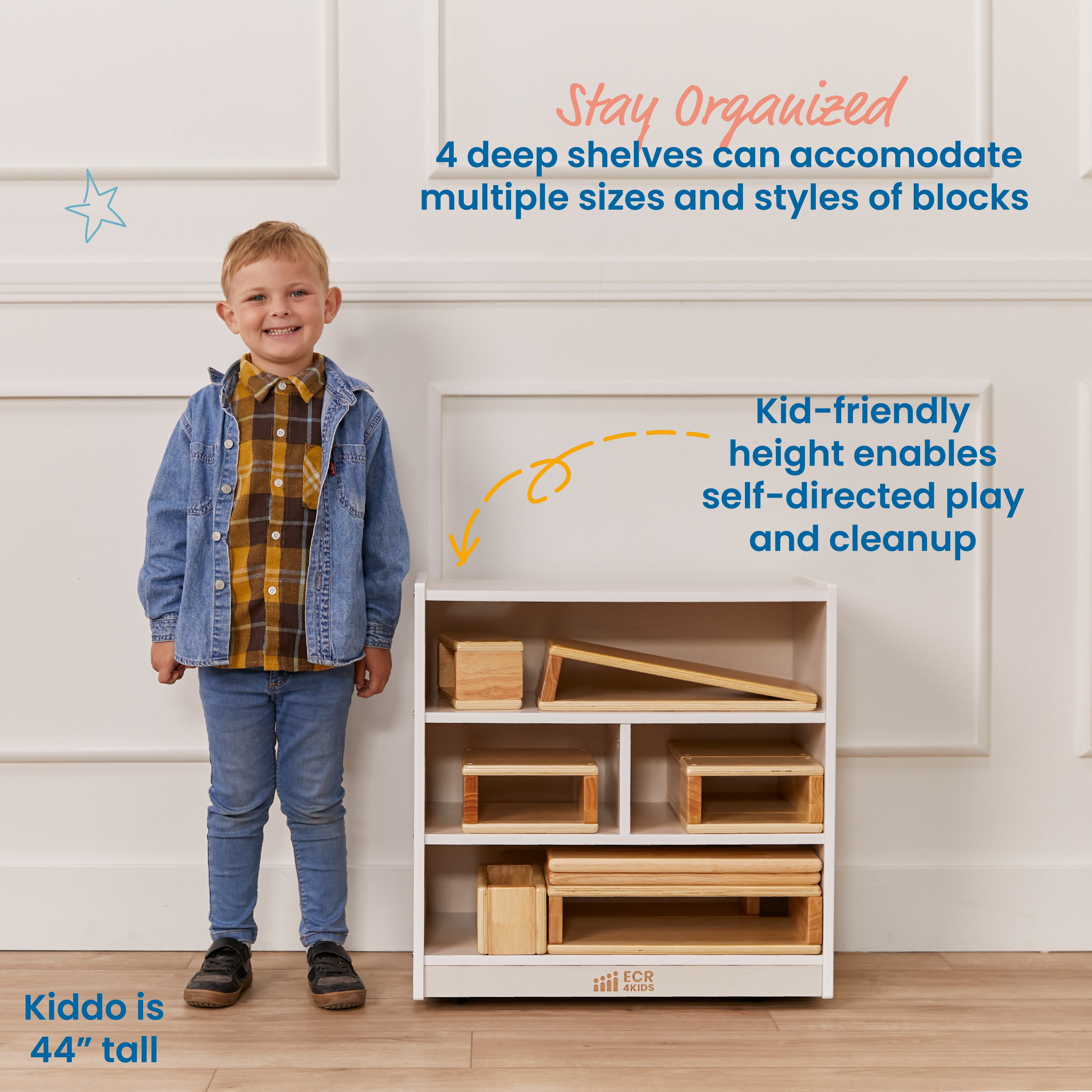 ECR kids wooden good block set