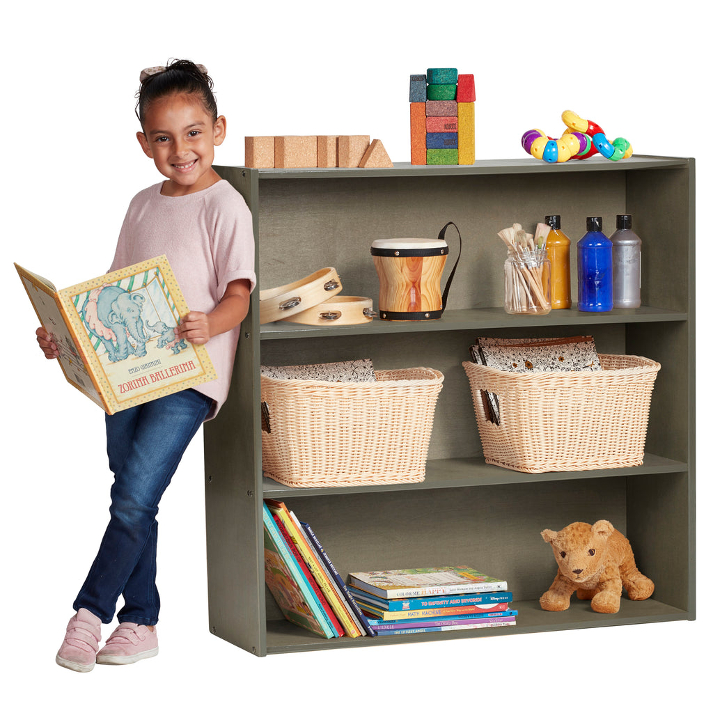 Streamline 3-Shelf Double-Sided Storage Cabinet, 36in, Classroom Stora