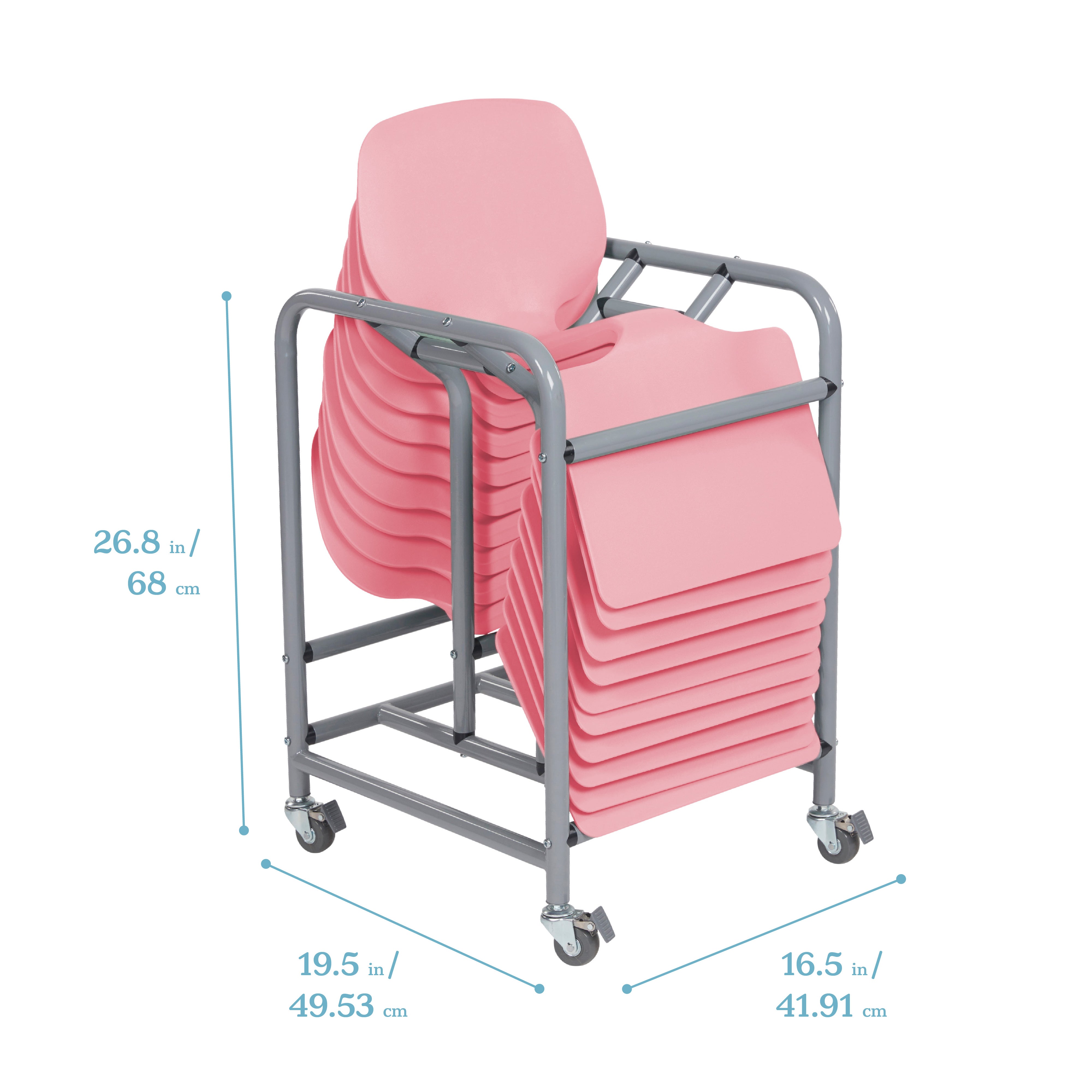 The Surf Mobile Storage Rack with 10 Surf Portable Desks Package, Classroom Flexible Seating