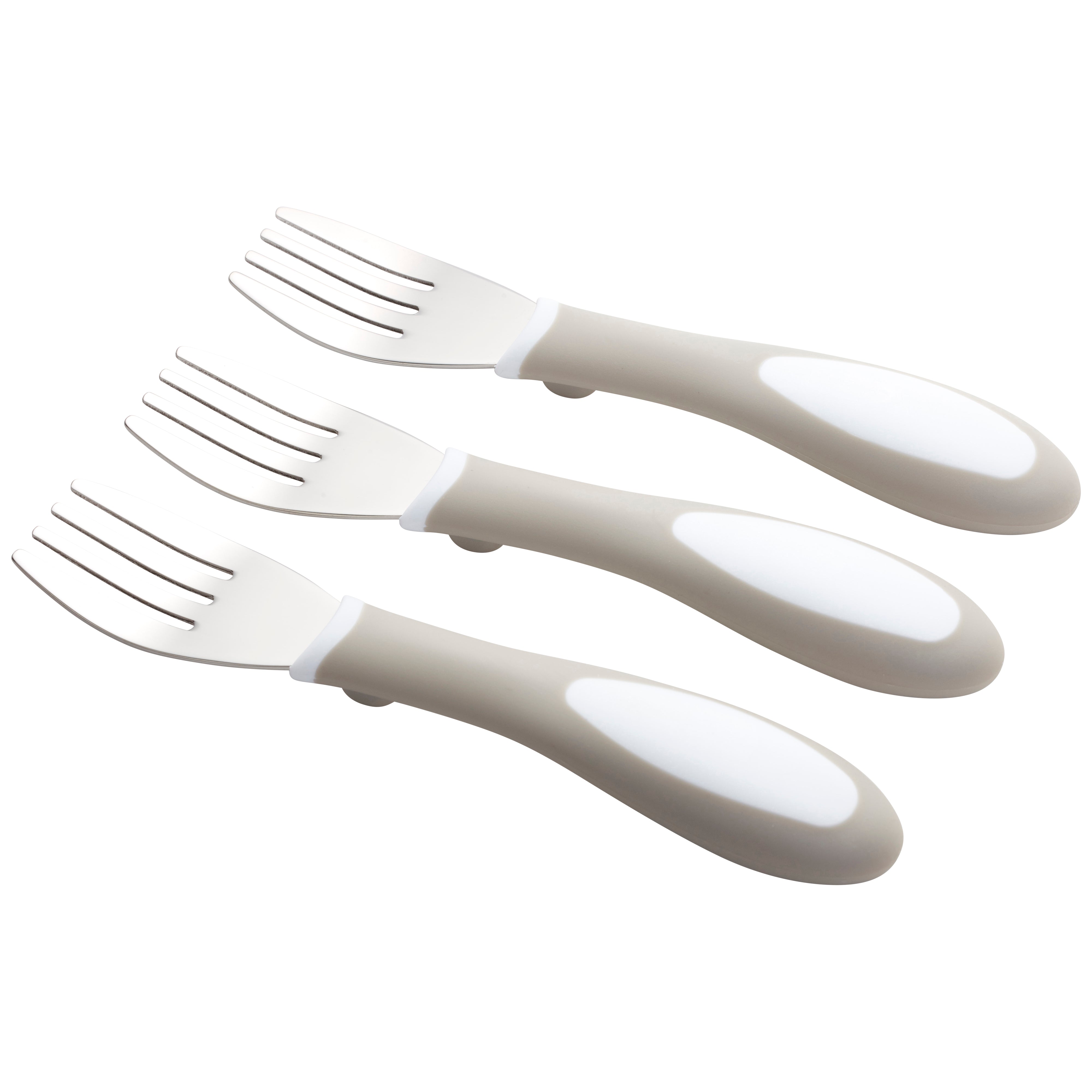 My First Meal Pal Stainless Steel Forks, Toddler Silverware, 3-Pack