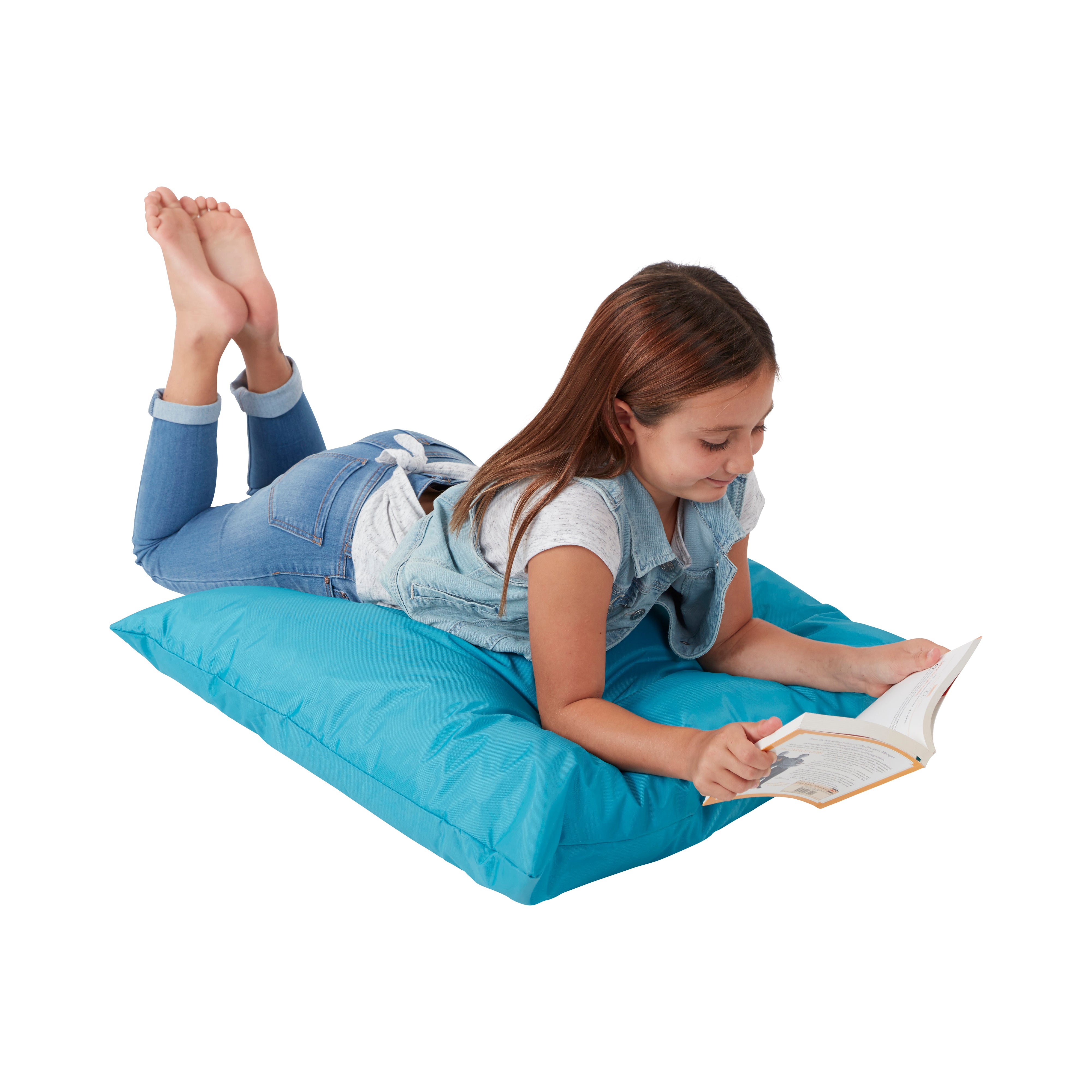 Jumbo Floor Pillow, Indoor and Outdoor Flexible Seating Cushion, 27in x 27 in