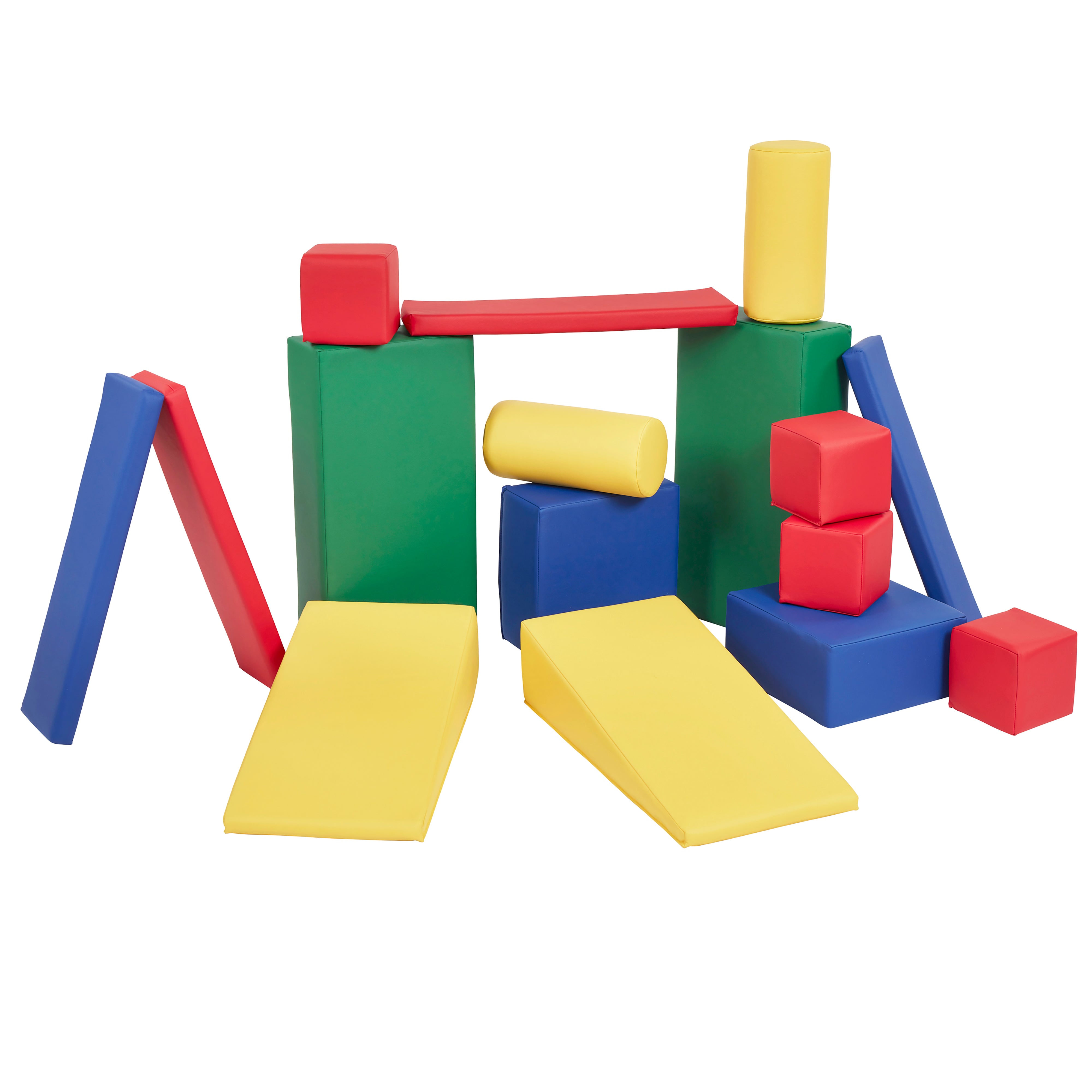 Soft Builder Blocks, Foam Shapes, 16-Piece