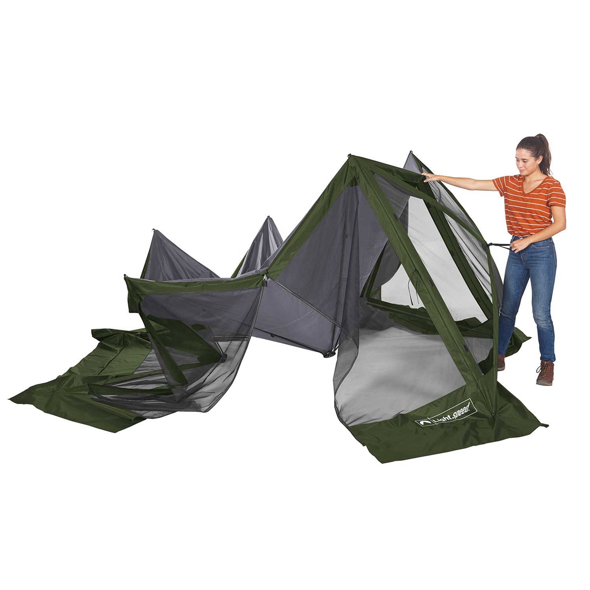 Pop-Up 6-Sided Screen Shelter, Camping Gazebo