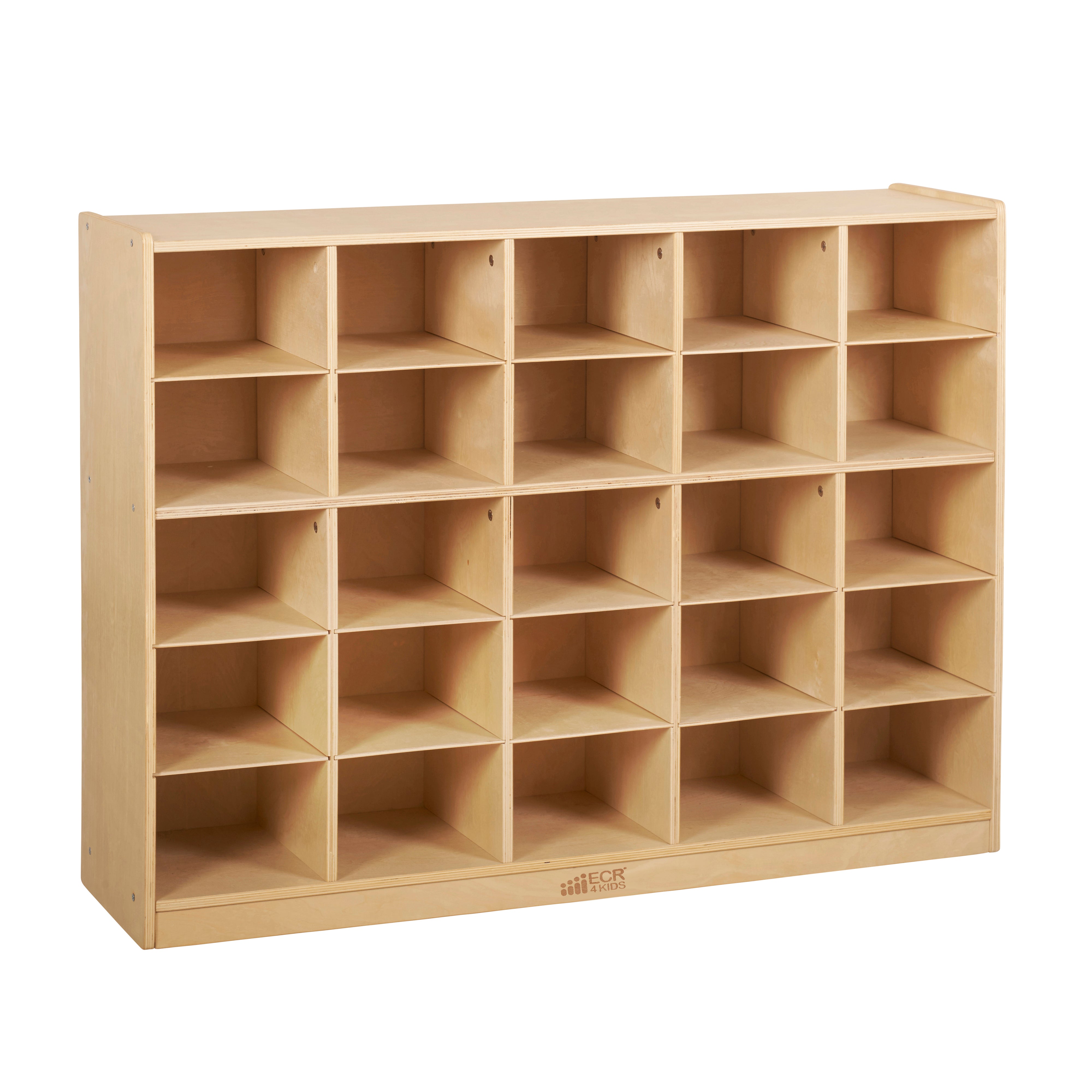 25 Cubby Storage Cabinet, Eco-Friendly Birch Plywood Storage with 25 Tray Slots