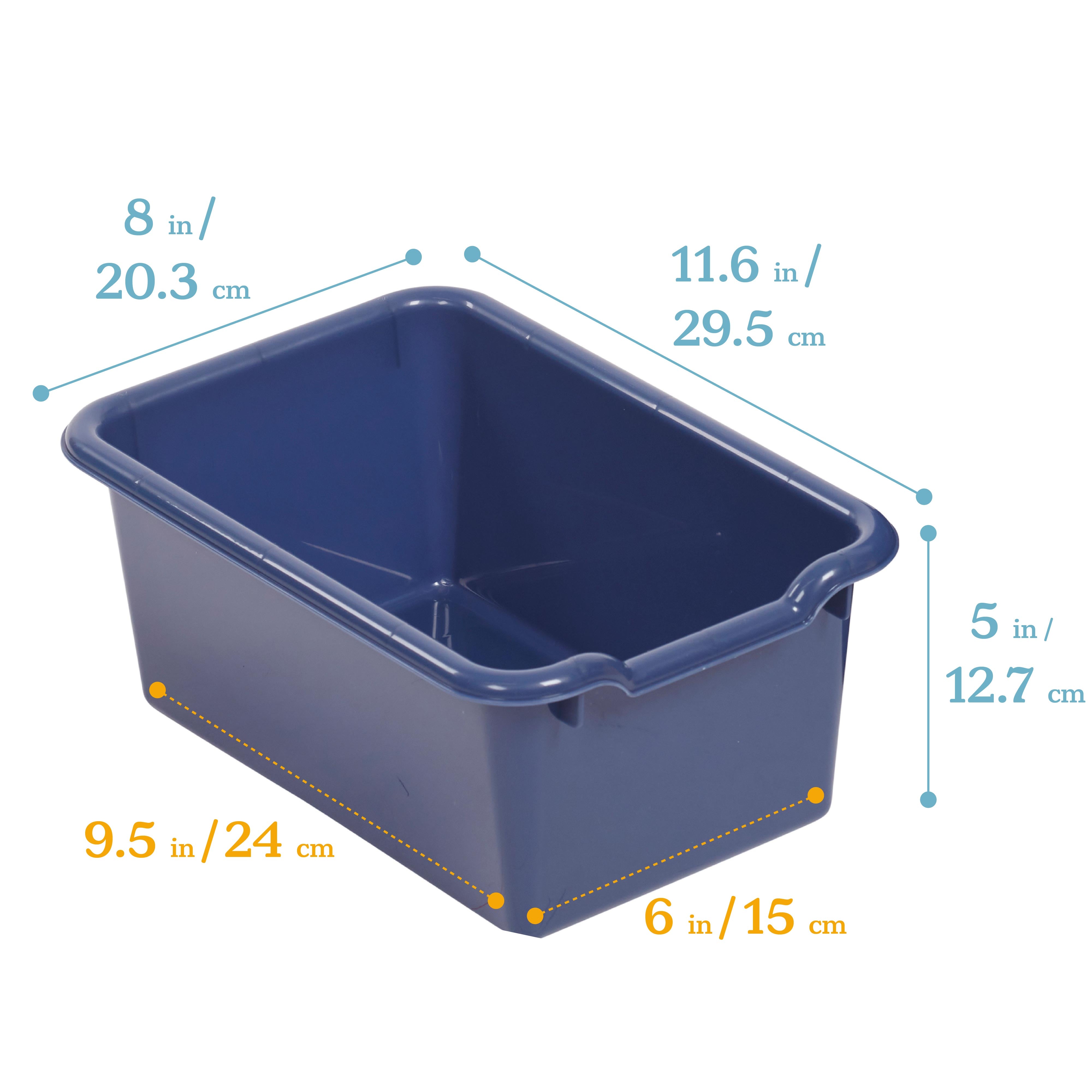 10 Cubby Mobile Tray Cabinet with 10 Scoop Front Storage Bins