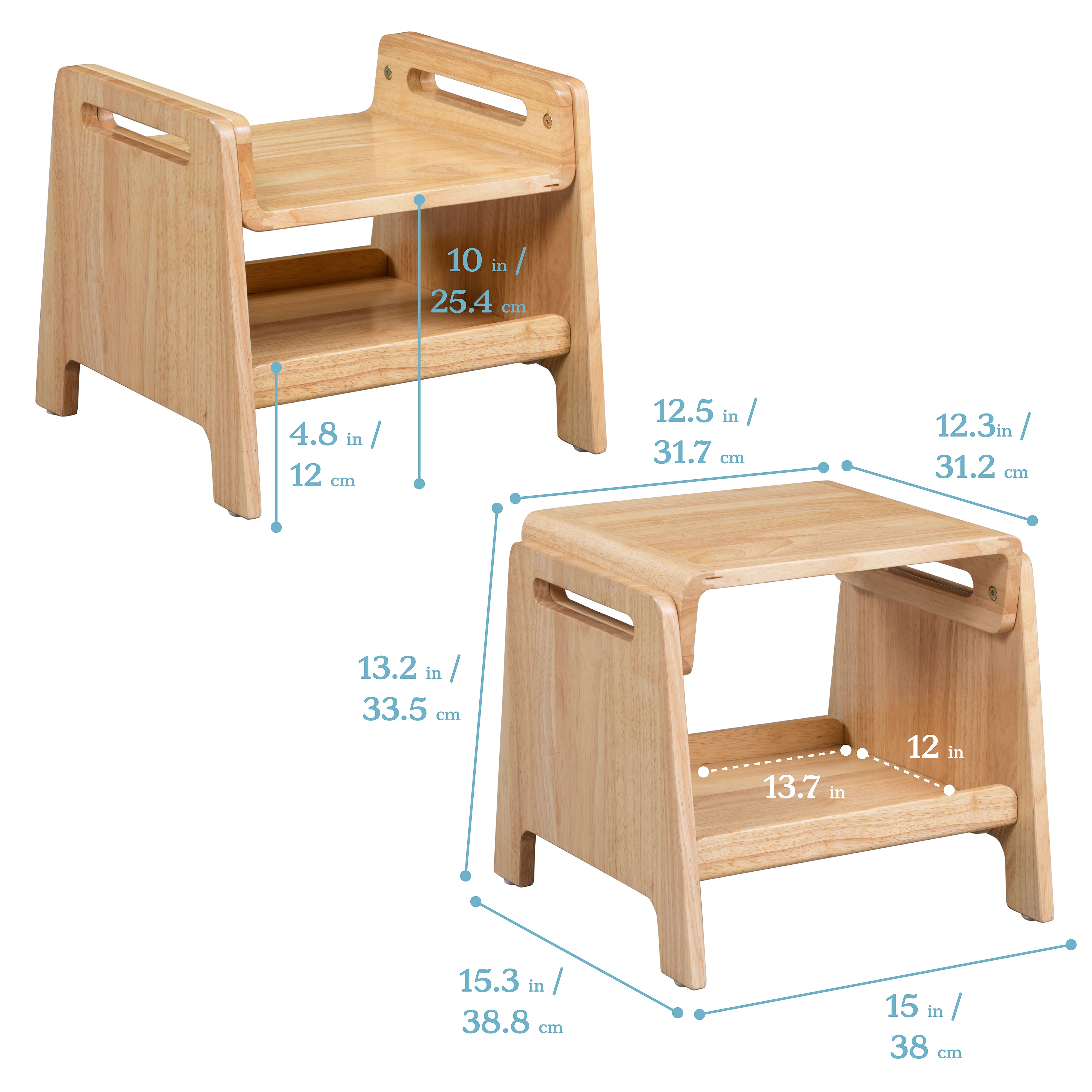 Sit or Step Stool, Kids Furniture, Natural