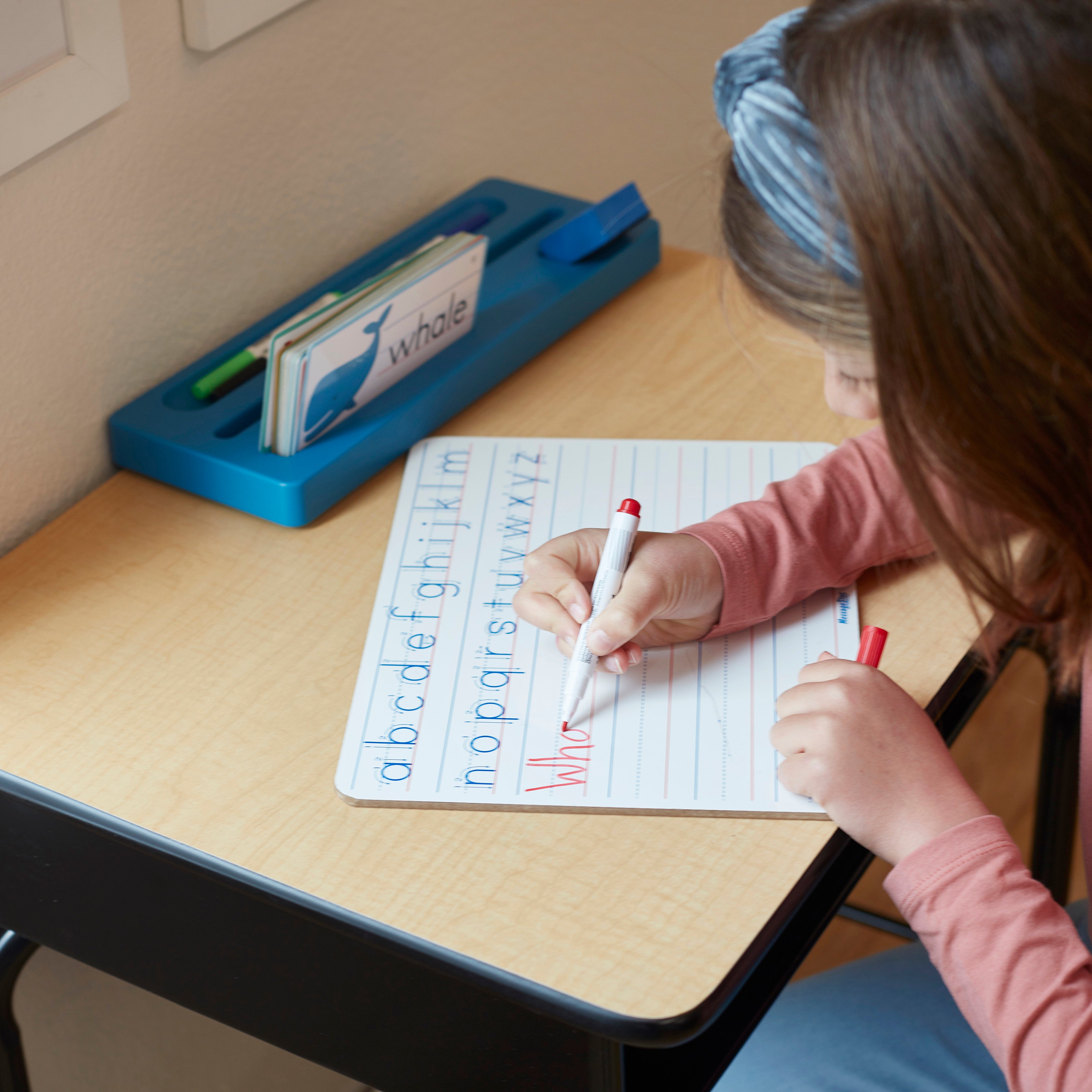 Printing Practice Station, Children's Learn to Write Dry-Erase Board and Flashcards