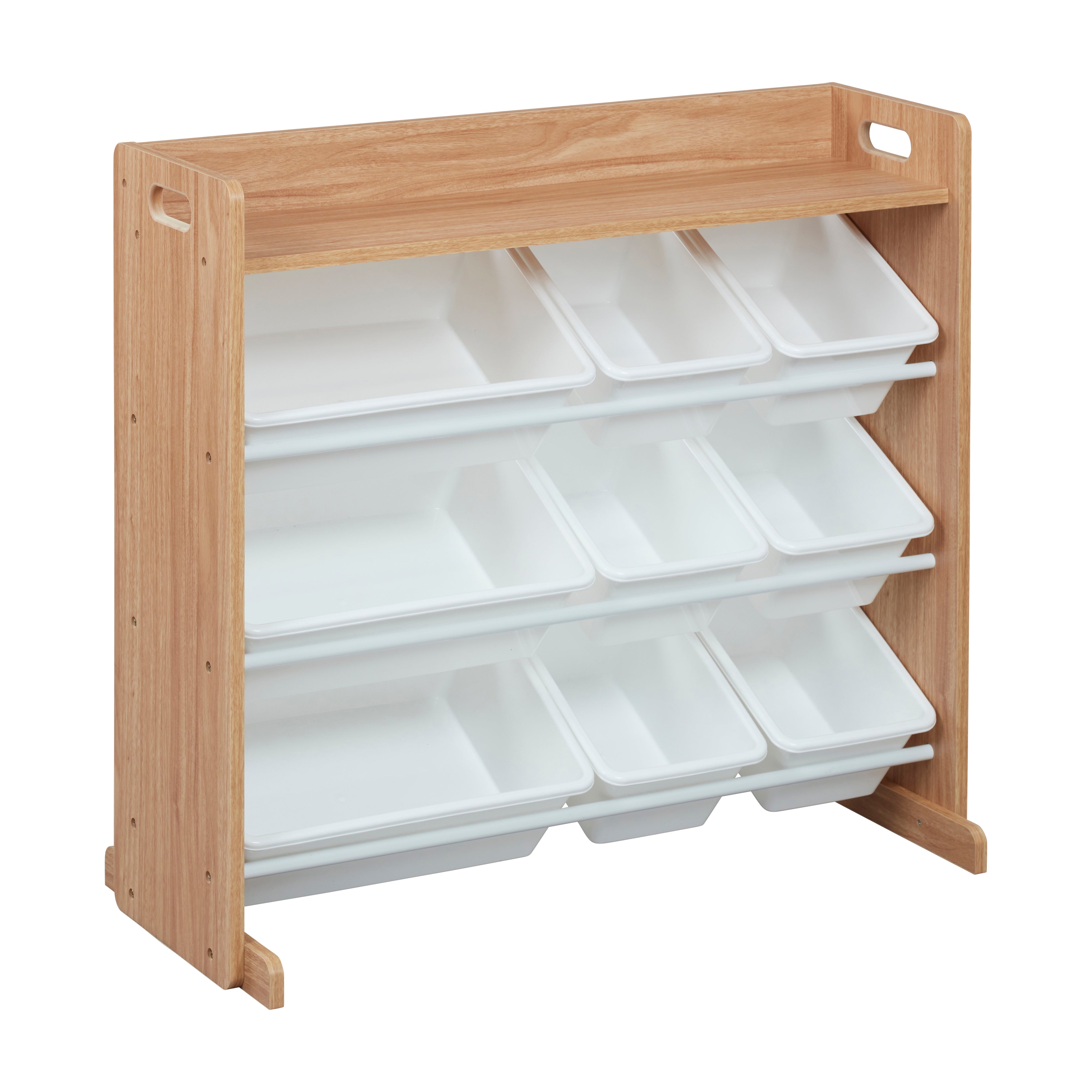 3-Tier Organizer with Shelf and 9 Bins, Toy Storage