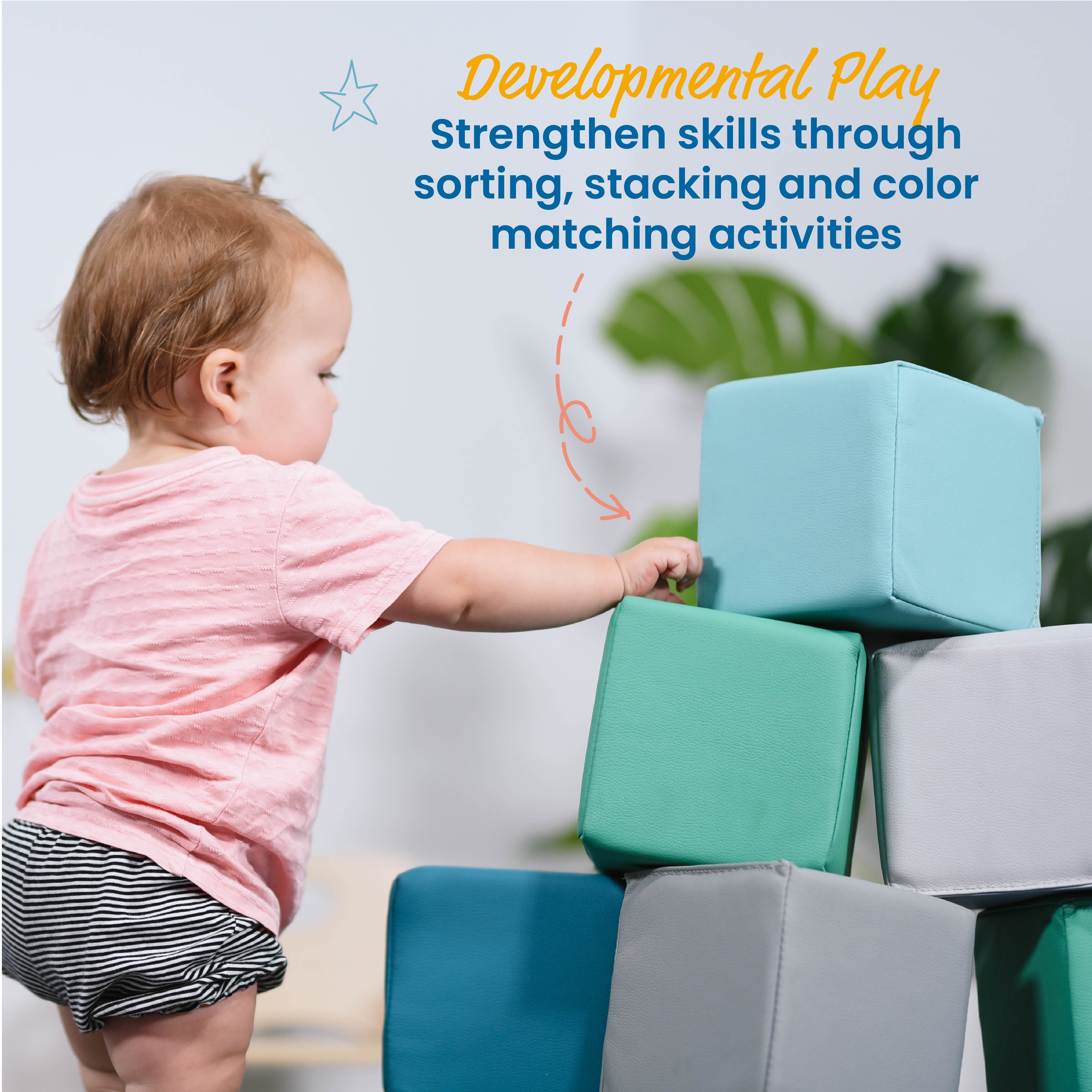 Fold-N-Go Activity Mat and Patchwork Toddler Foam Block Playset