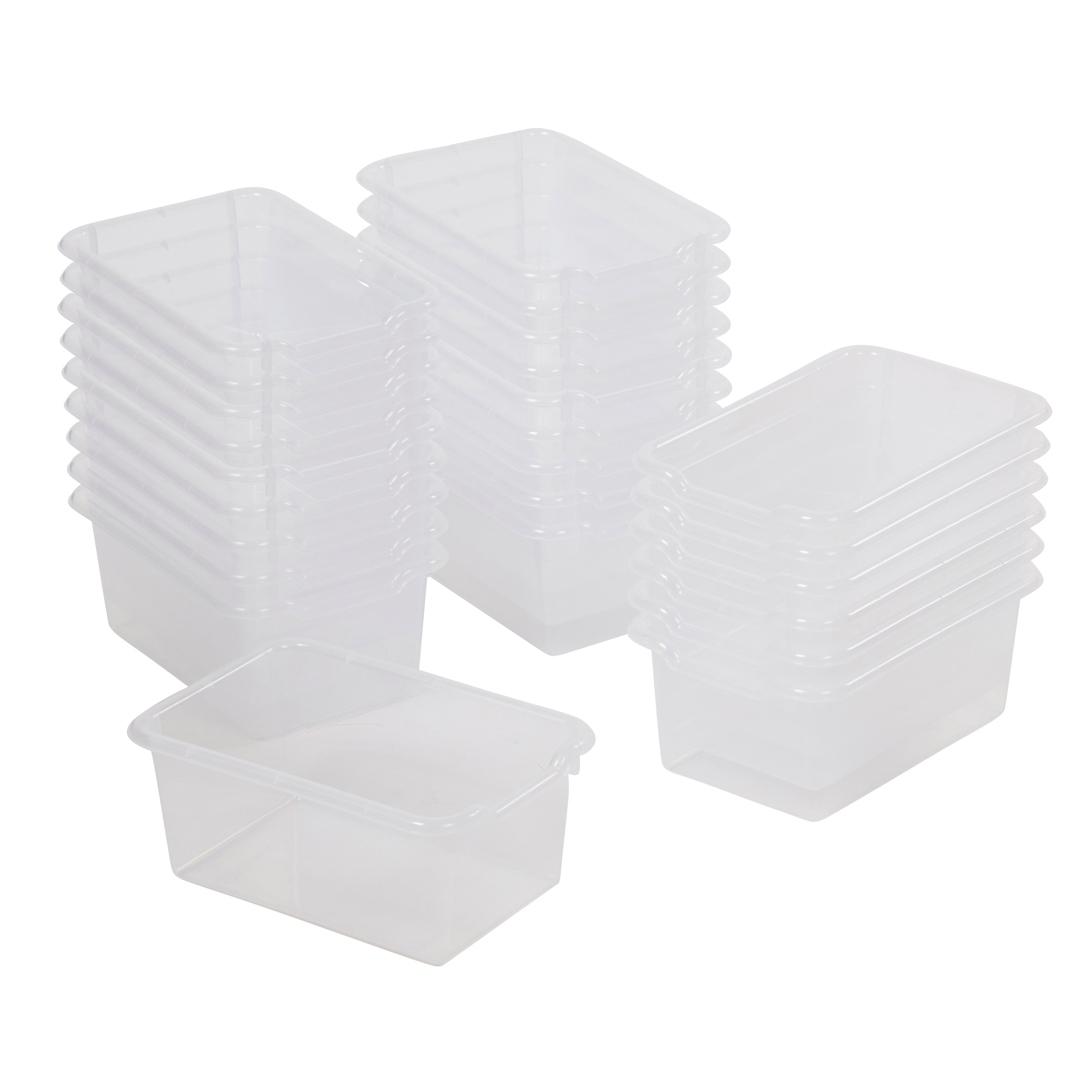 Scoop Front Storage Bins, Multipurpose Organization, 25-Pack