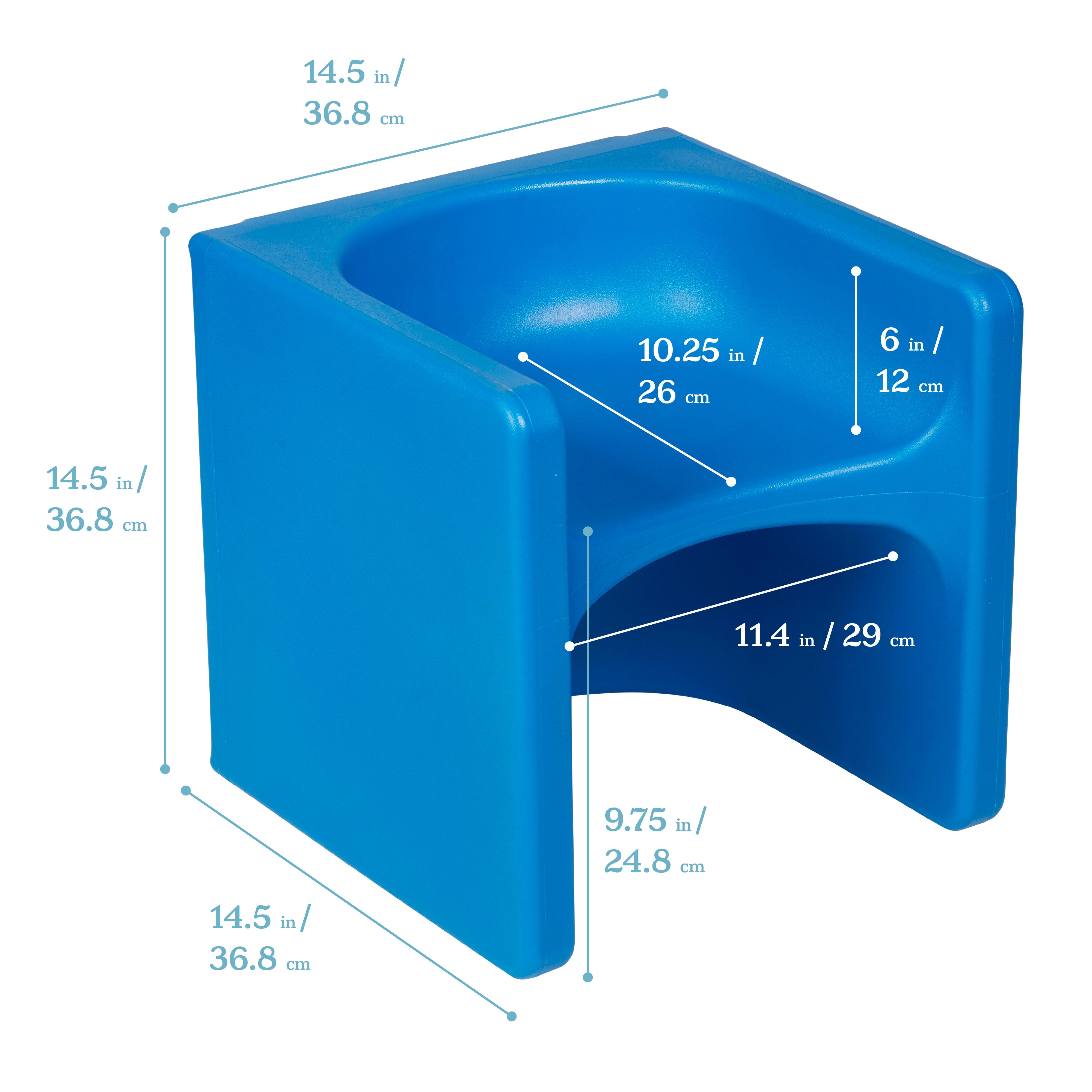 Tri-Me 3-In-1 Cube Chair, Kids Furniture, 4-Piece