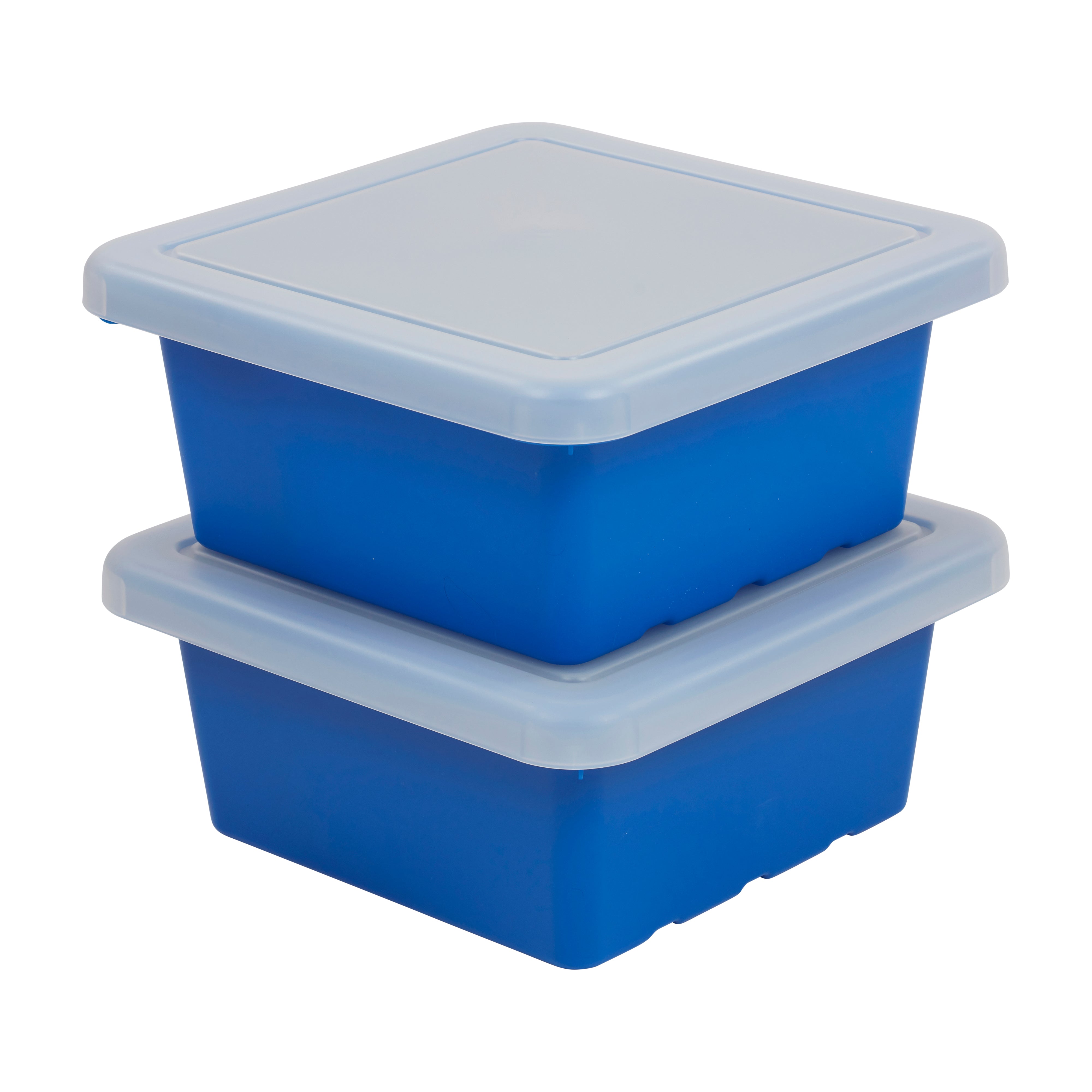 Square Bin with Lid, Storage Containers, 2-Pack