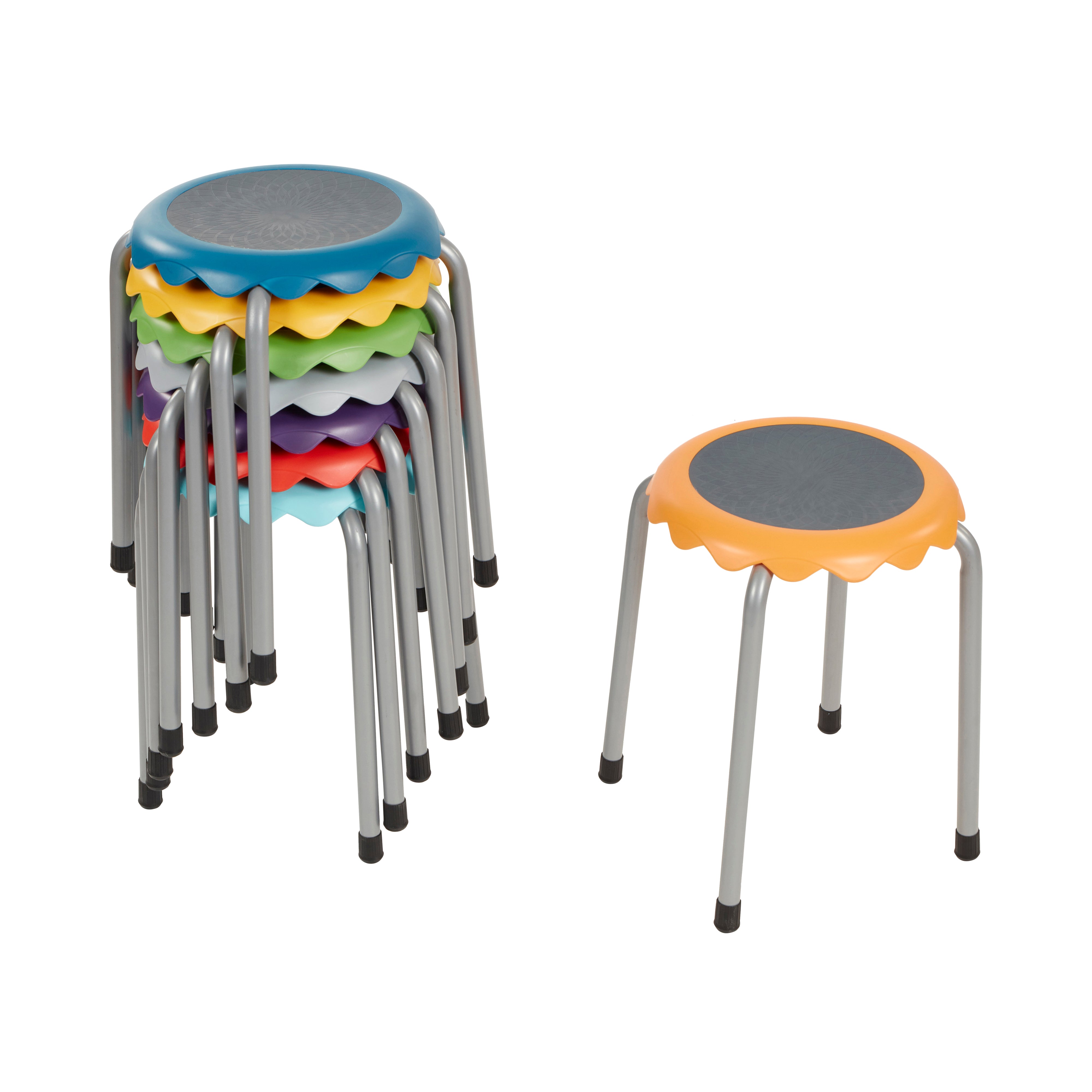 Daisy Stackable Stool Set, Flexible Seating, 8-Piece