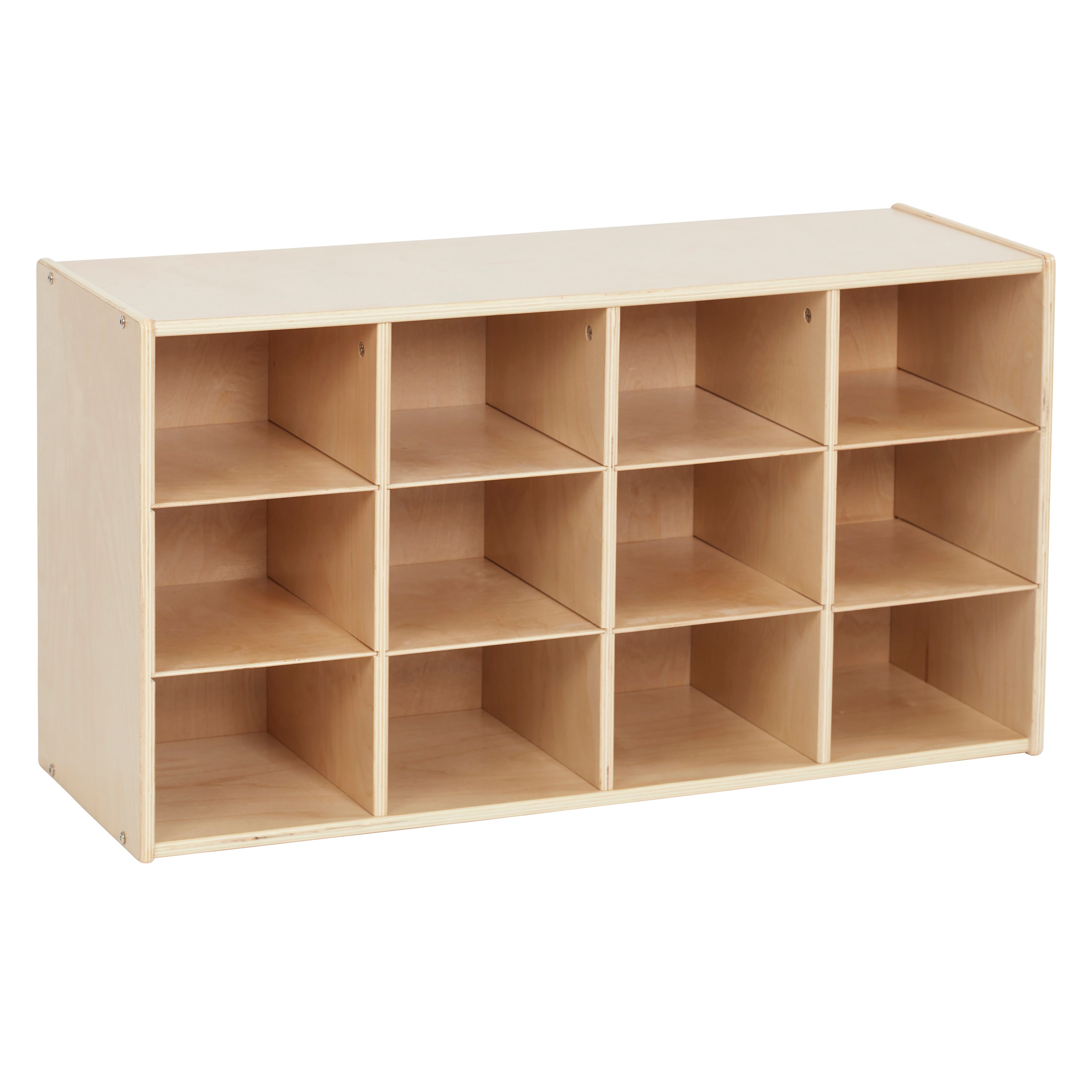 Streamline 12 Cubby Tray Storage Cabinet, 3x4