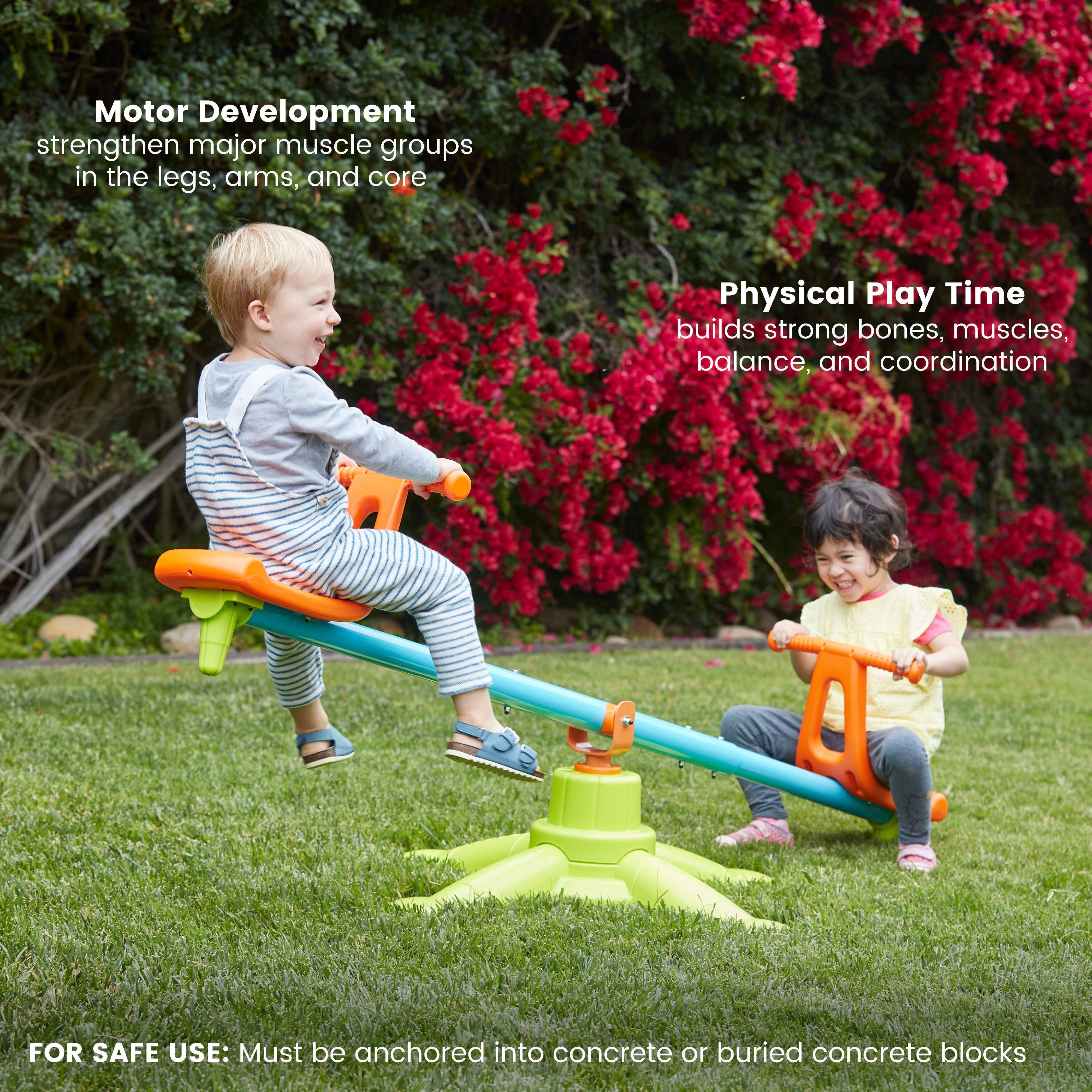 Spinner Seesaw, Spinning 360° Teeter-Totter, Sturdy and Durable for Home, Daycare or Preschool