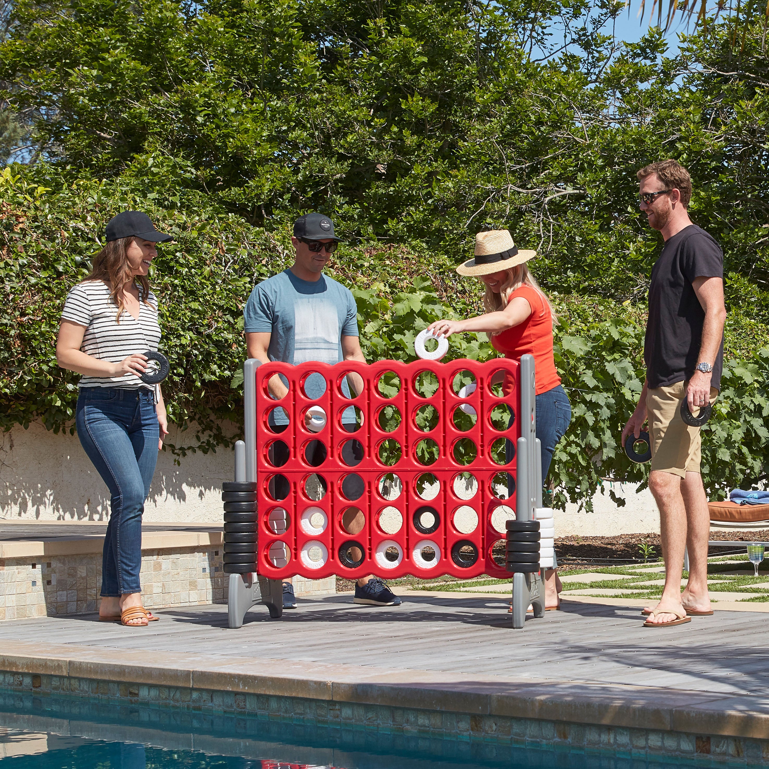 Jumbo 4-To-Score Giant Lawn Game Set with Carry Bag