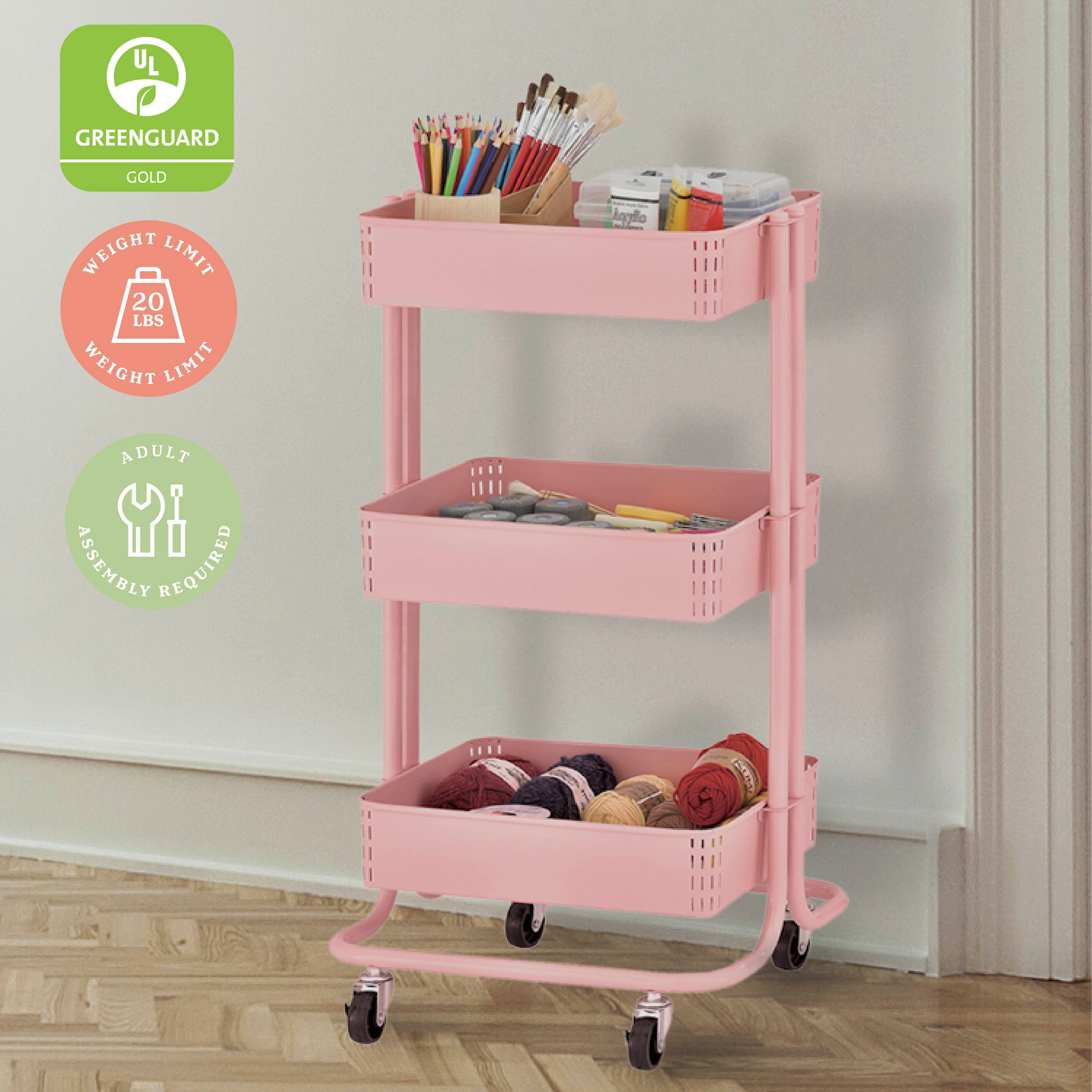 Three tier pink selling cart