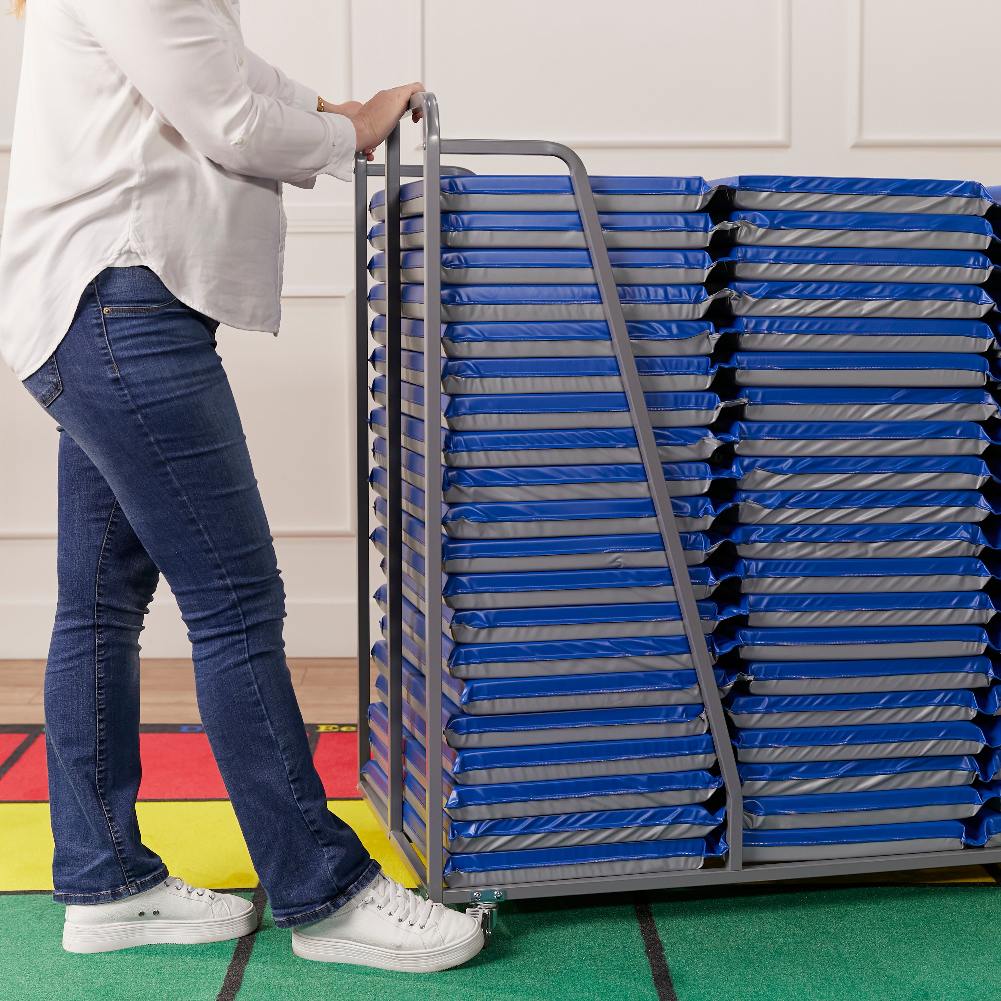 Rest Mat Trolley, Storage Cart - Grey