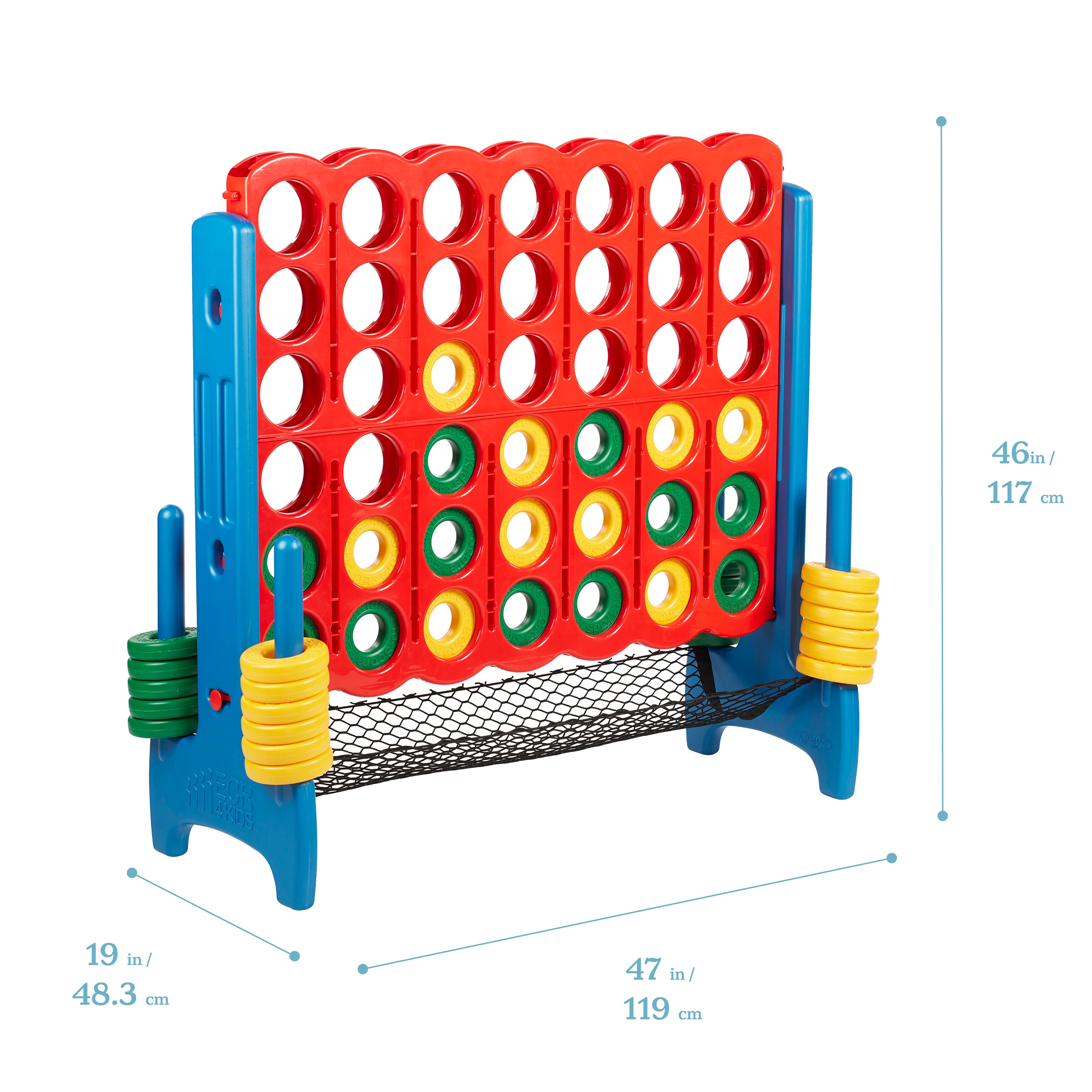 Jumbo 4-to-Score Game Set with Carry Bag and Ring Net, Indoor/Outdoor - Assorted