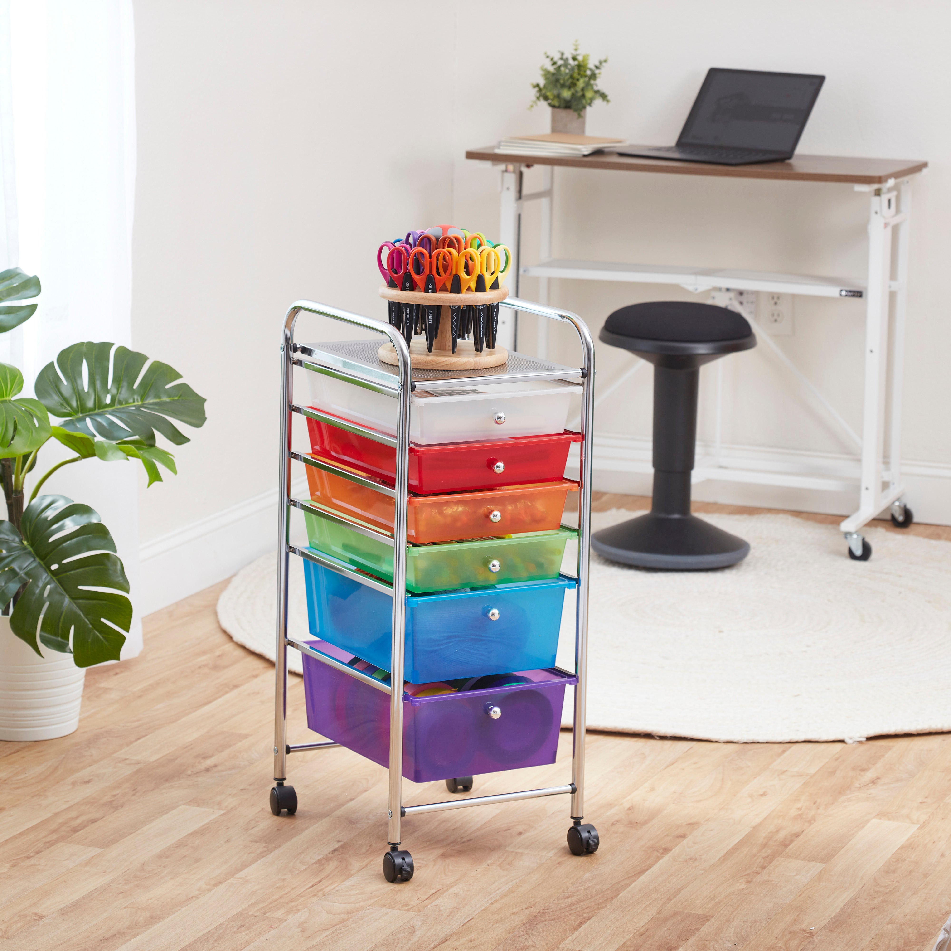 6-Drawer Mobile Organizer, Rolling Storage Cart