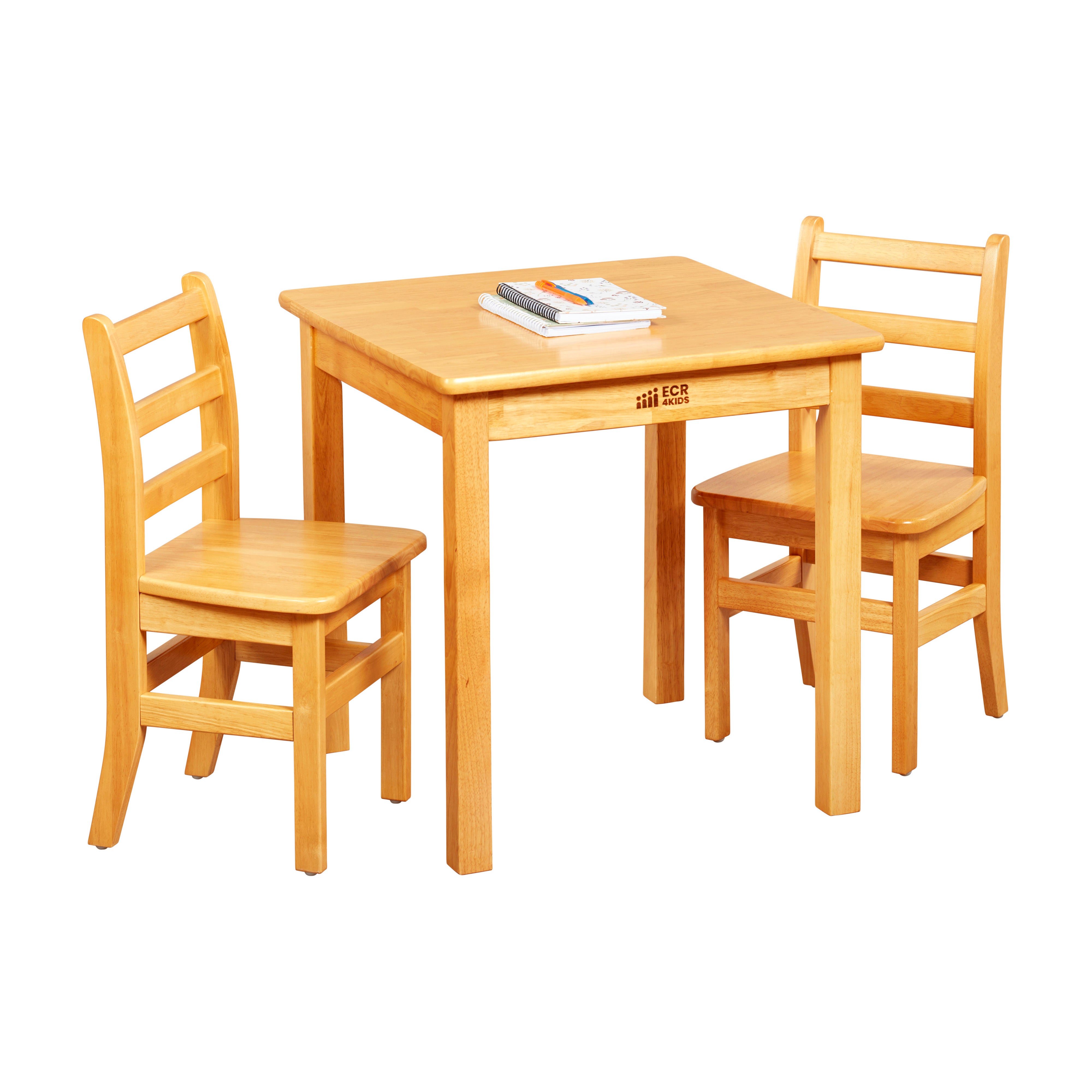 Natural wood kids table best sale