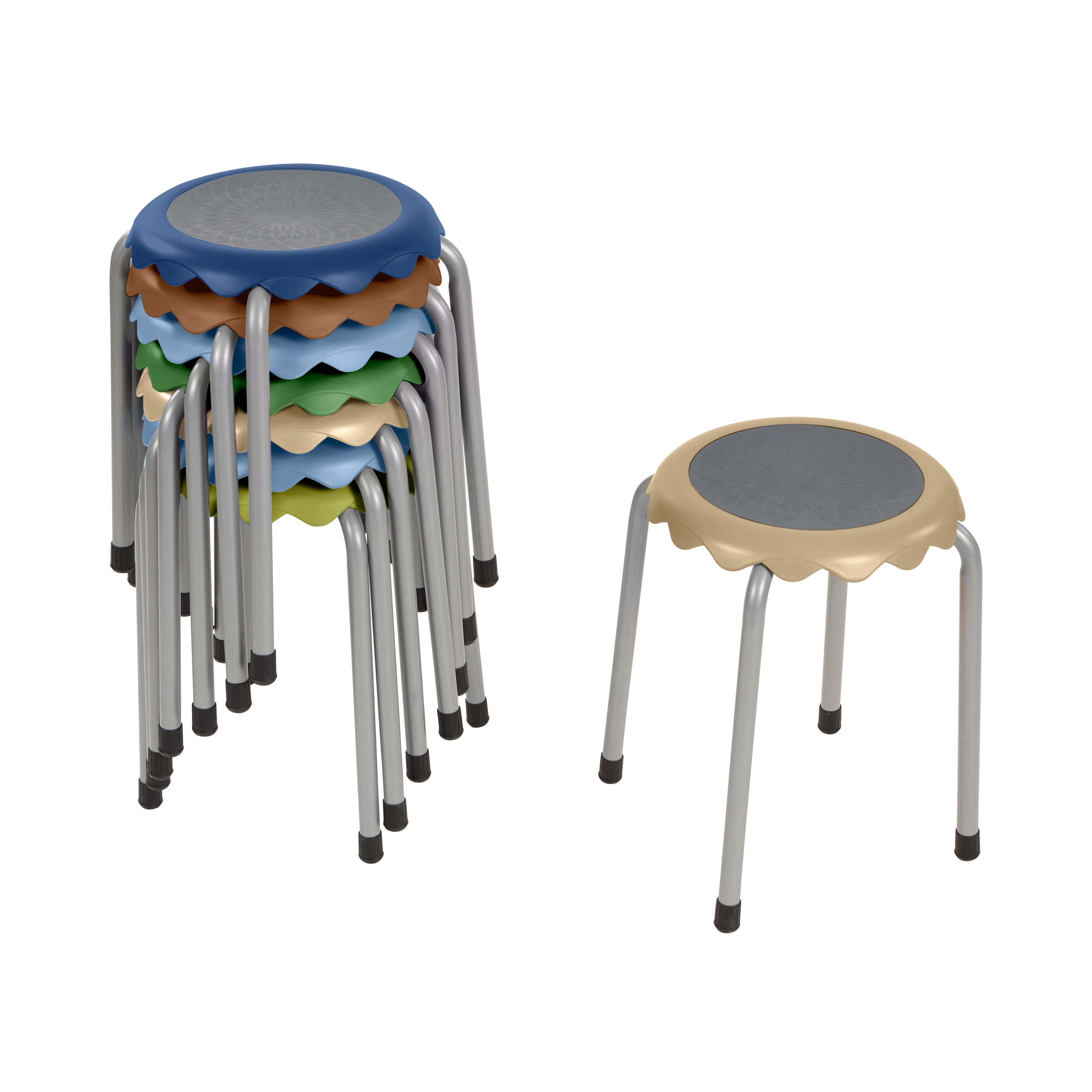 Daisy Stackable Stool Set, Flexible Seating, 8-Piece