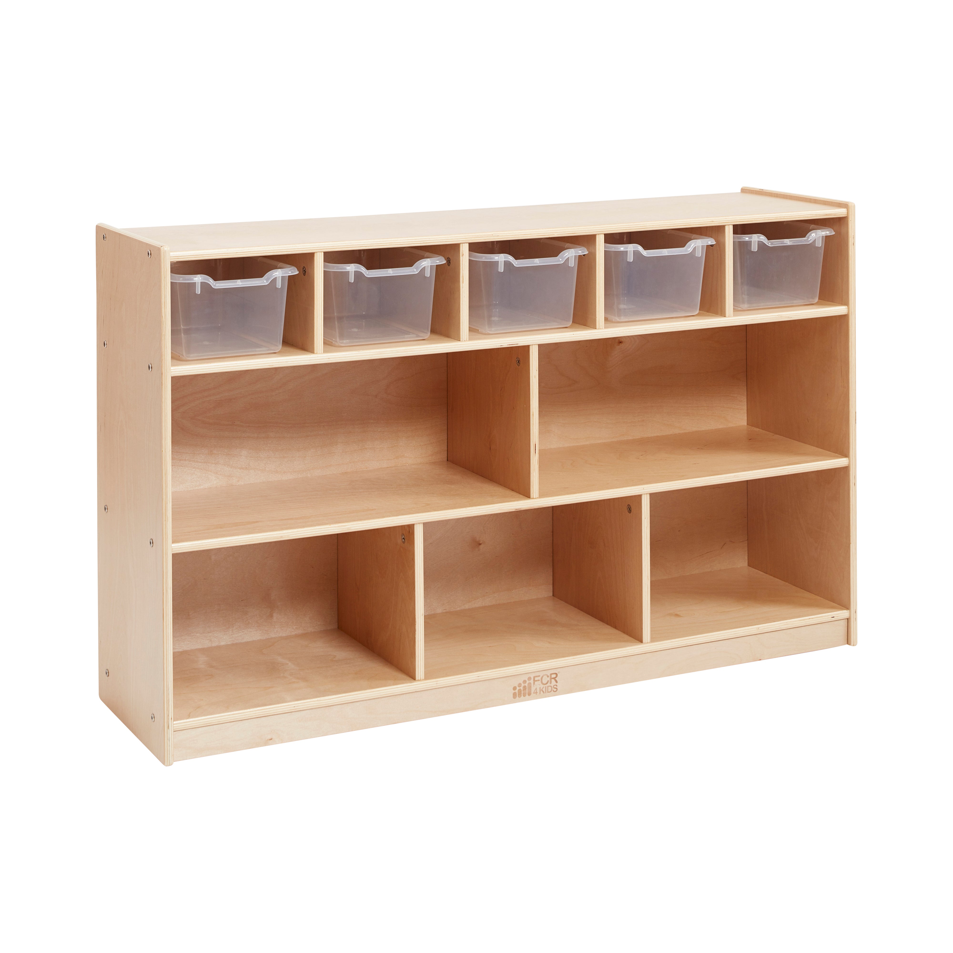 ECR4Kids-ELR-0421 Birch 8-Section School Classroom Storage Cabinet with Casters, factory