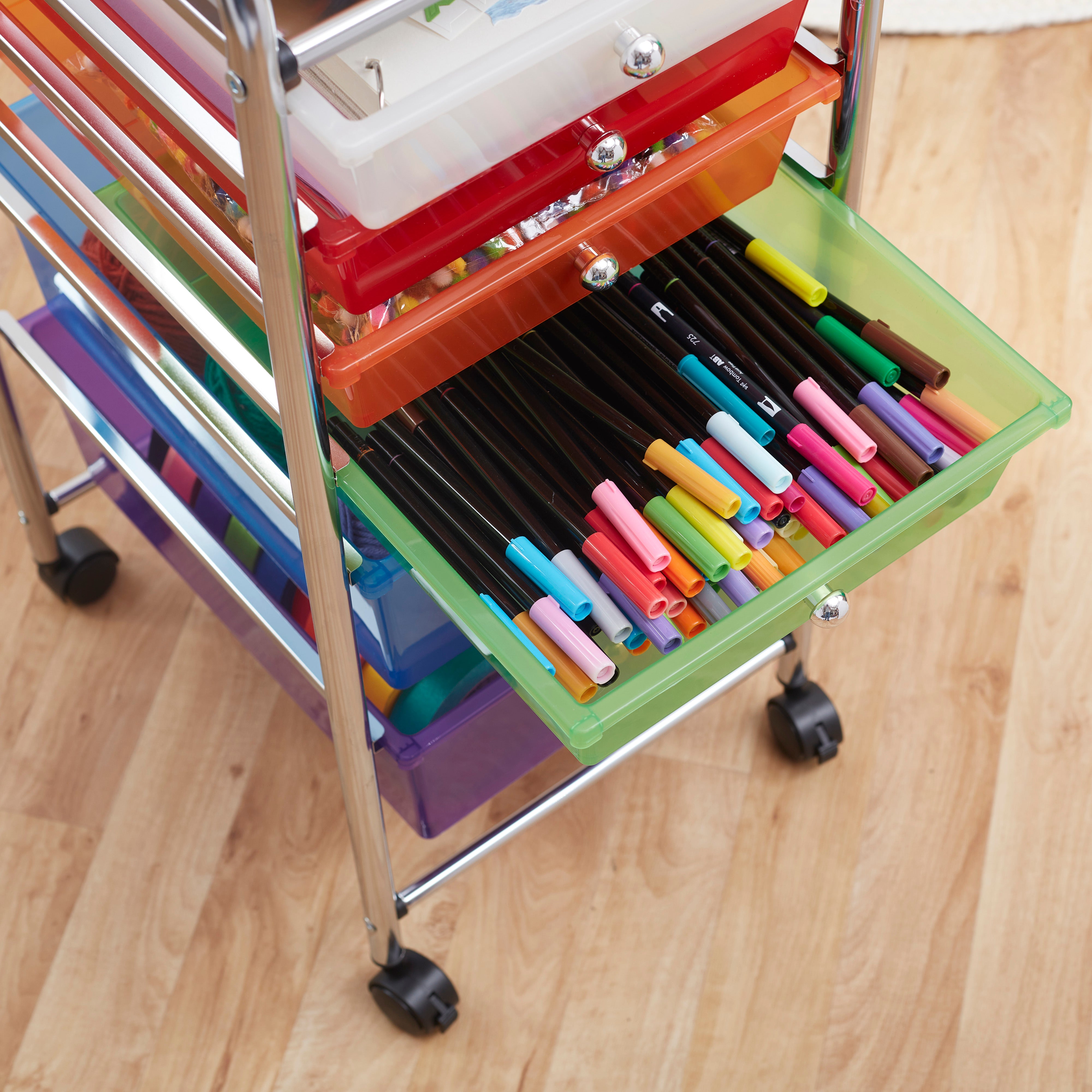 6-Drawer Mobile Organizer, Rolling Storage Cart