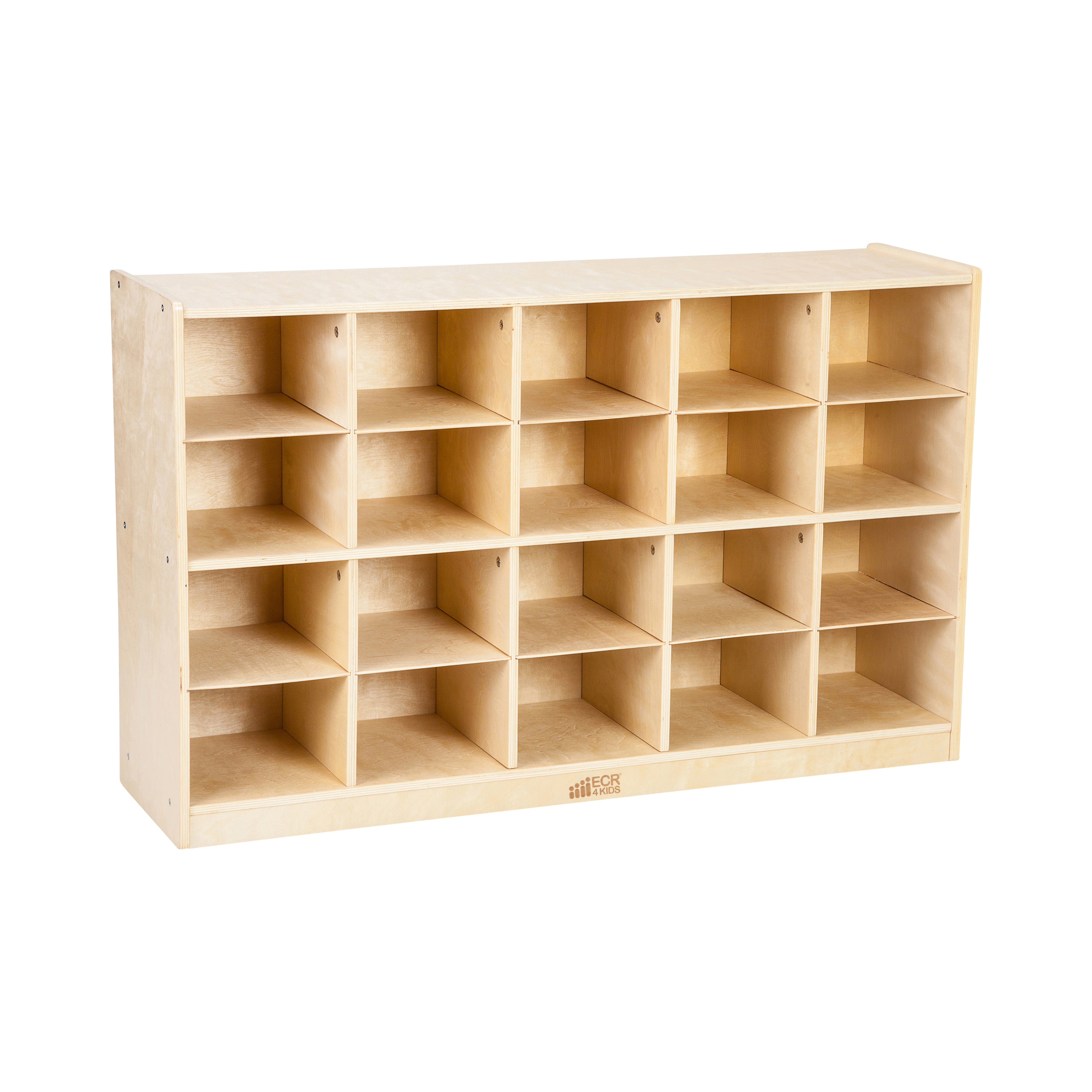 20 Cubby Mobile Tray Storage Cabinet, 4x5, Classroom Furniture