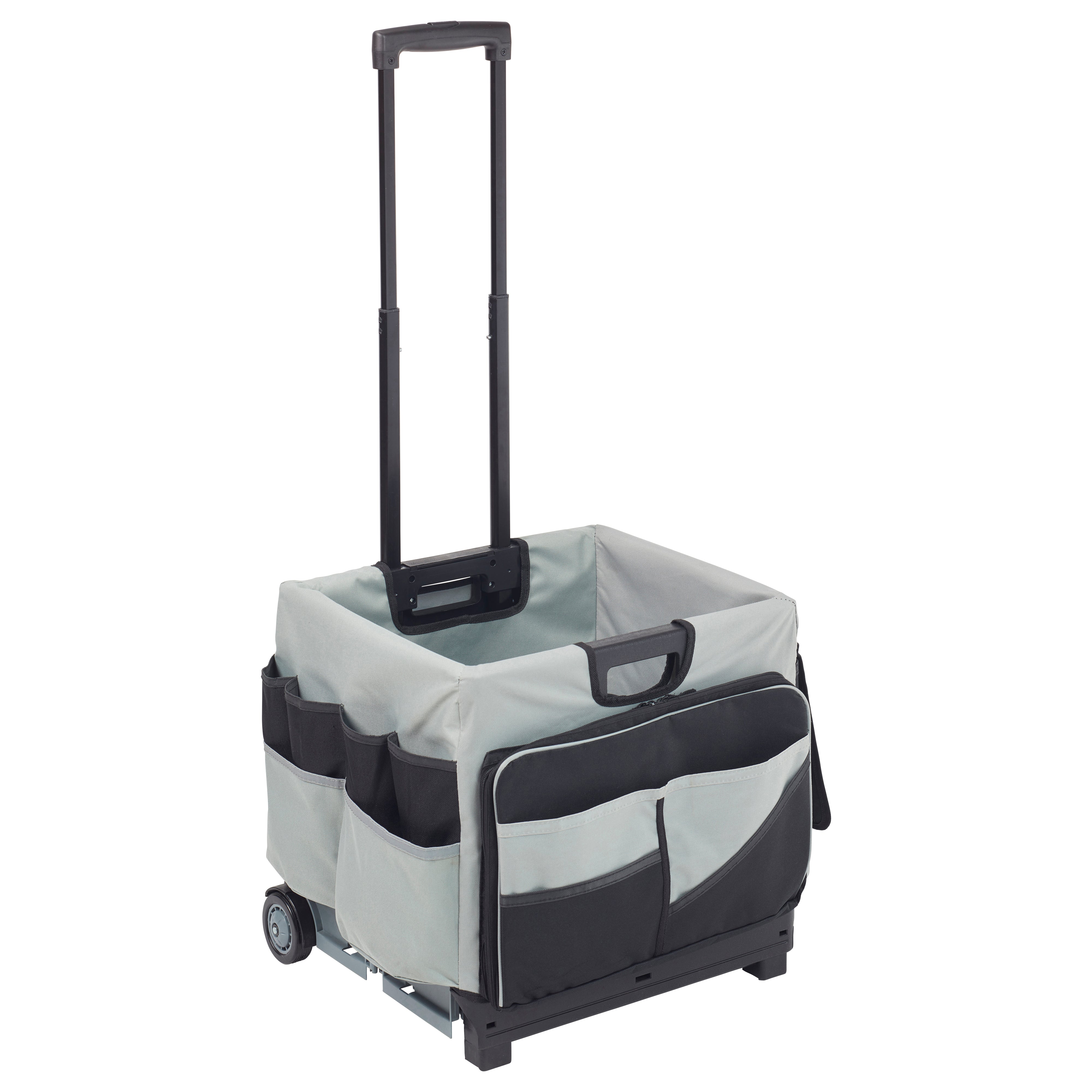 Universal Rolling Cart with Canvas Organizer Bag, Mobile Storage